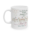 Custom Floral For Thank You Ceramic Coffee Mug   | Love Leaves Beautiful Marks | Memorial Coffee Cup (11oz, 15oz) 2607036