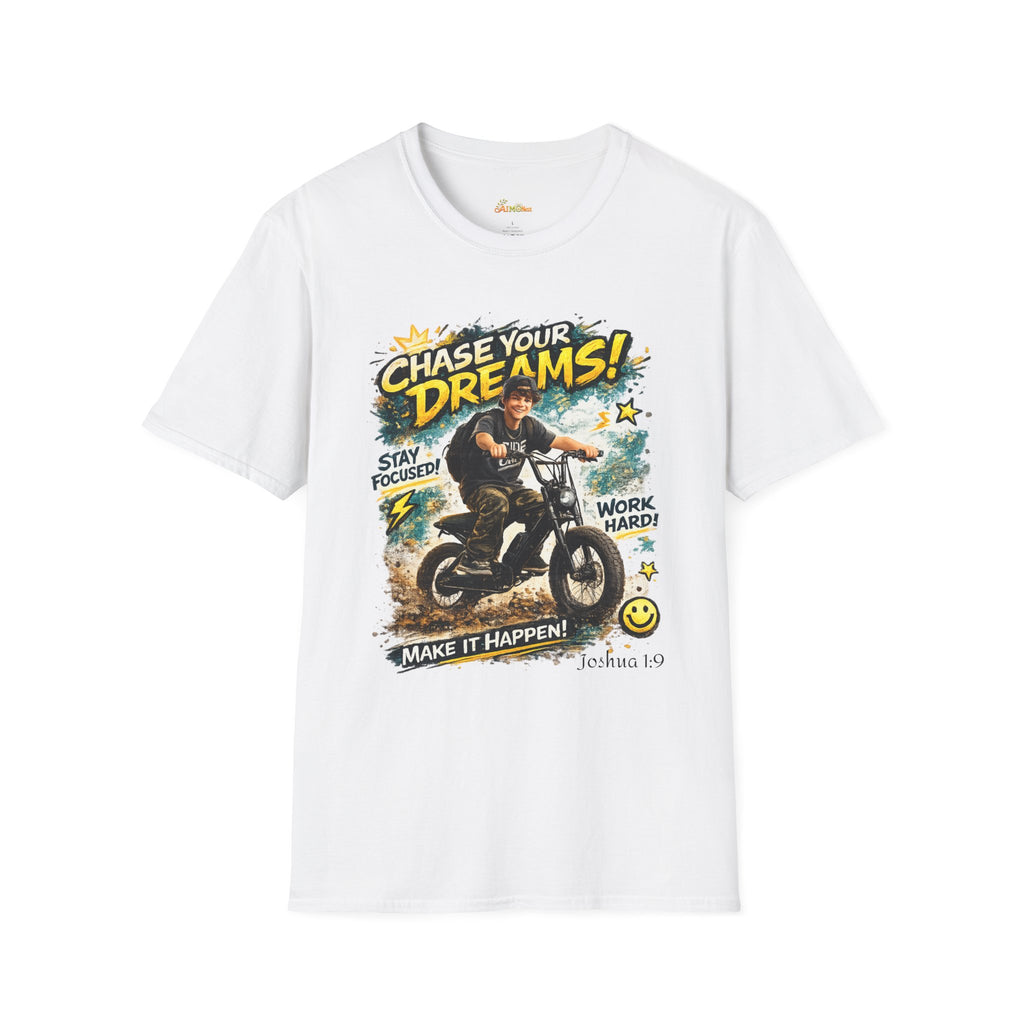 Chase Your Dreams Motorcycle Rider T-Shirt | Motivational Graphic Tee