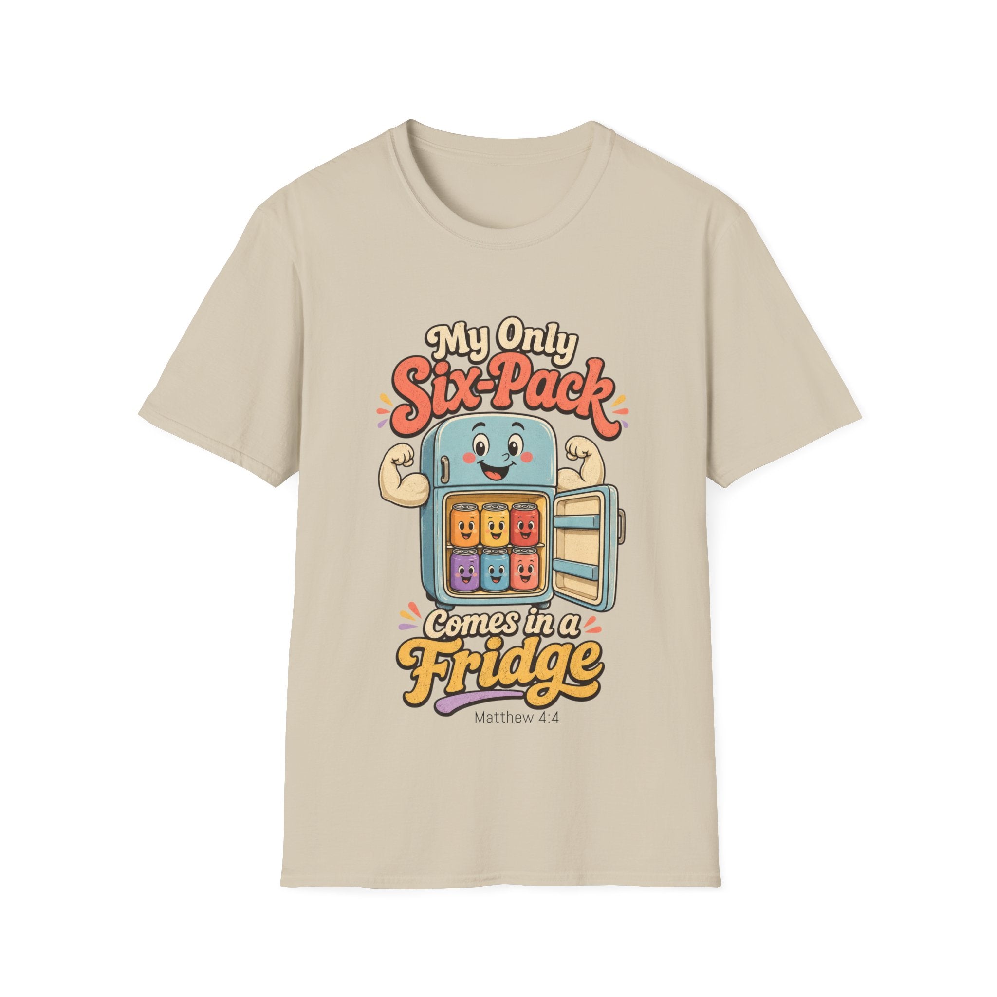 My Only Six-Pack Fridge T-Shirt | Cute Cartoon Refrigerator Design 2607018