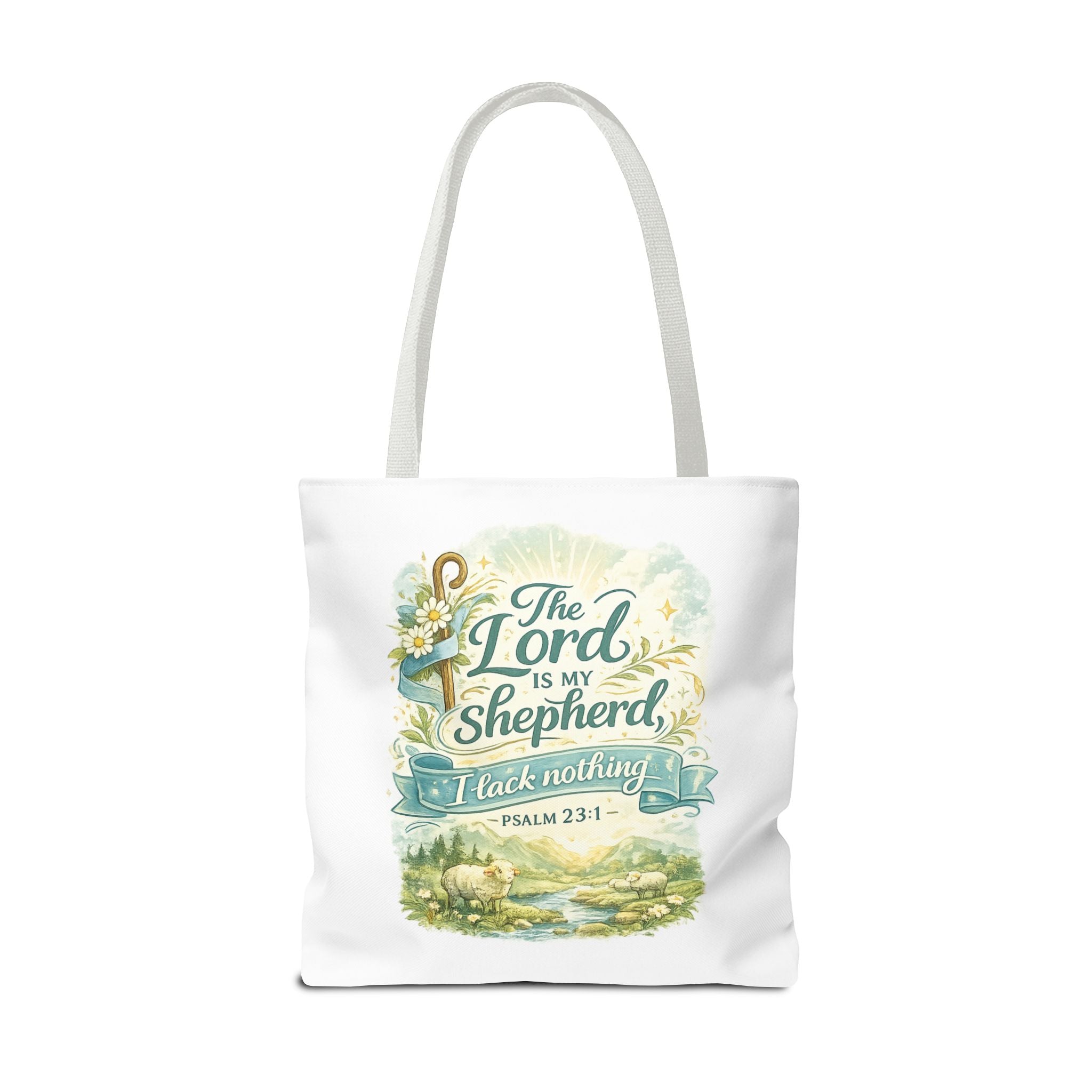 Floral Faith Tote Bag | The Lord Is My Shepherd | Psalm 23:1  4 Colors 2607043