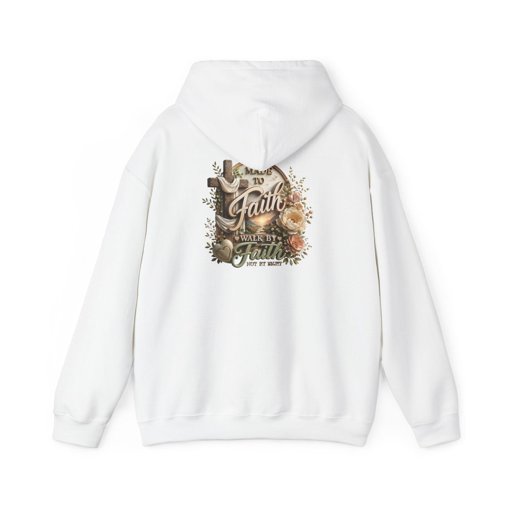 Trust in Faith hoodie | Rustic floral typography sweatshirt