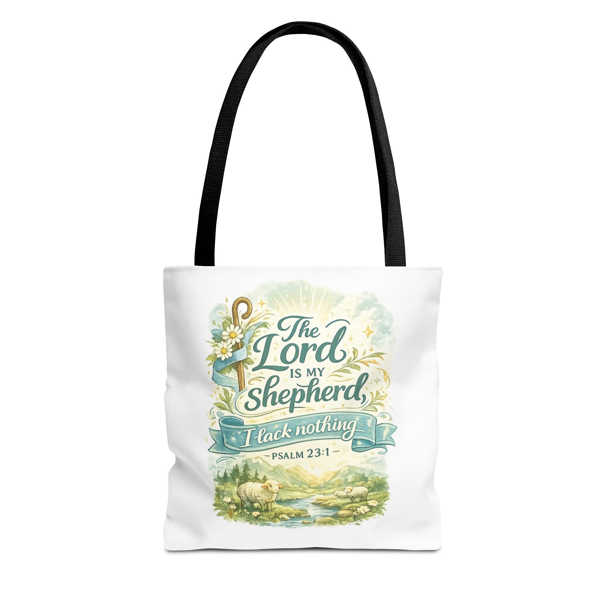 Floral Faith Tote Bag | The Lord Is My Shepherd | Psalm 23:1  4 Colors 2607043
