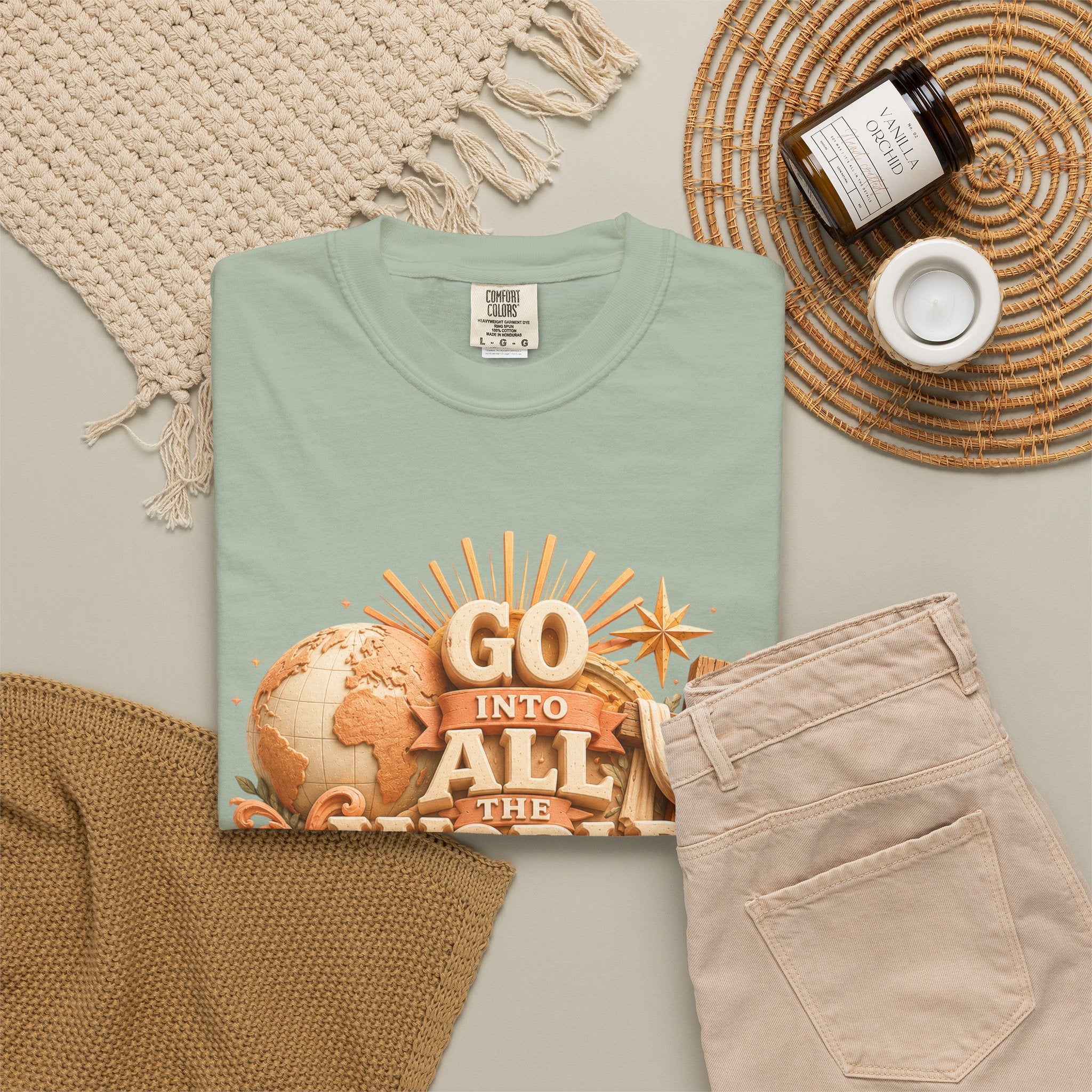 T-Shirt — "Go Into All the World and Preach the Gospel" Christian Mission Tee