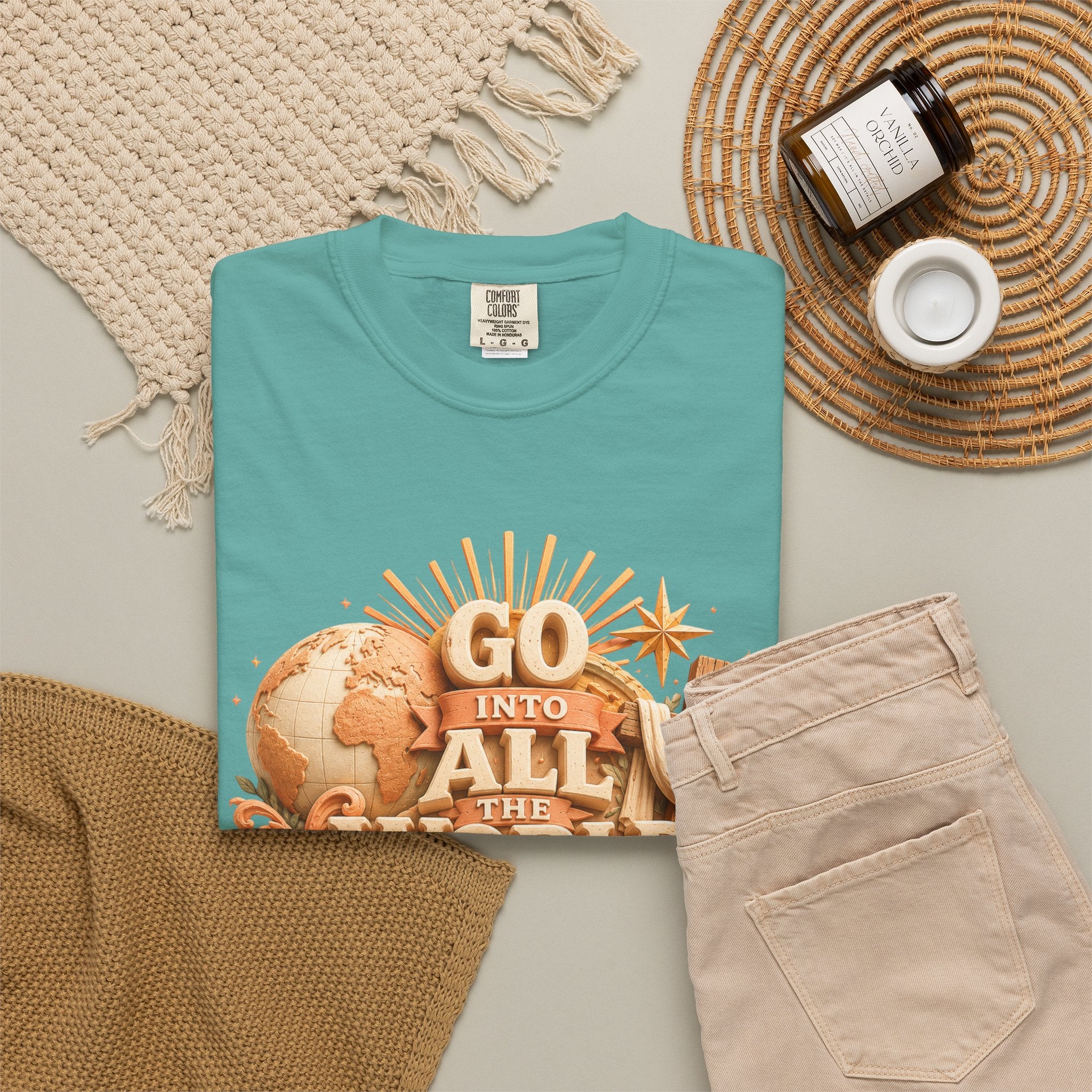 T-Shirt — "Go Into All the World and Preach the Gospel" Christian Mission Tee