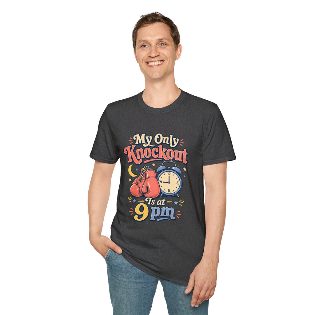 T Shirt | My Only Knockout Is at 9 PM | Retro Boxing Sleep Vibe