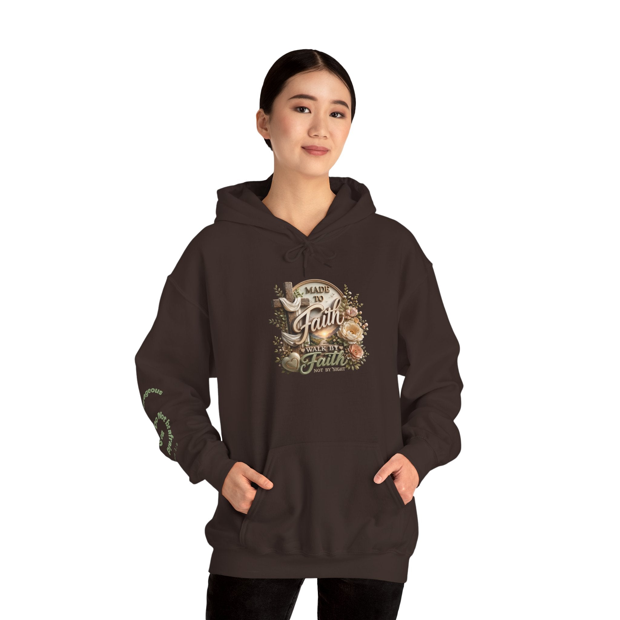 Faith Over Fear hoodie | Christian scripture floral design 2607009