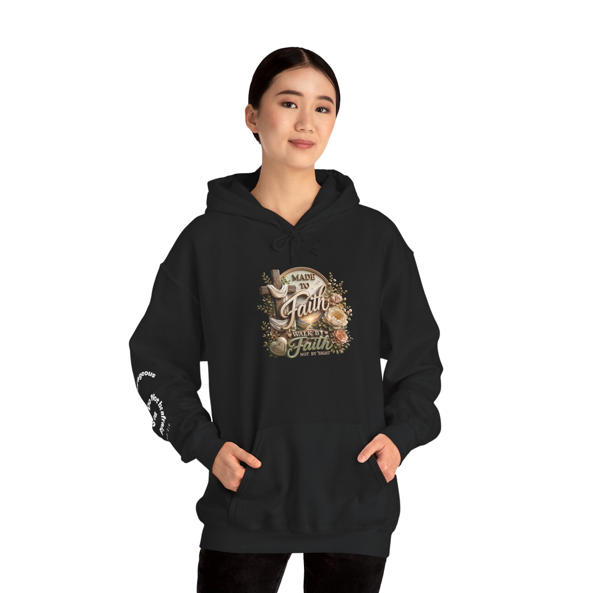 Faith Over Fear hoodie | Christian scripture floral design