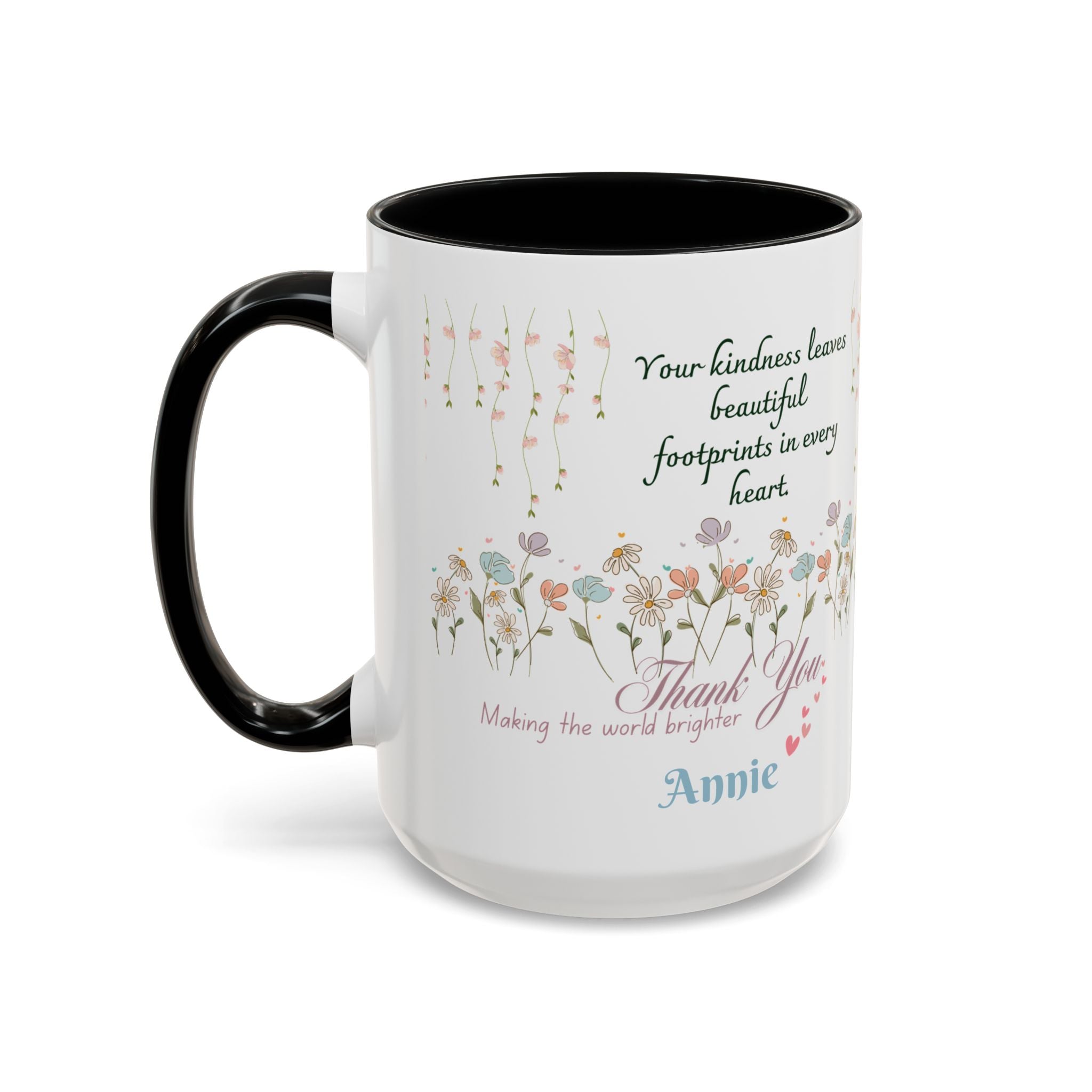 Custom Name for Thank You Coffee Mug | Personalized  Grateful Floral Grateful Coffee Mug |  Gentle Remembrance 11oz | 15oz 2607033