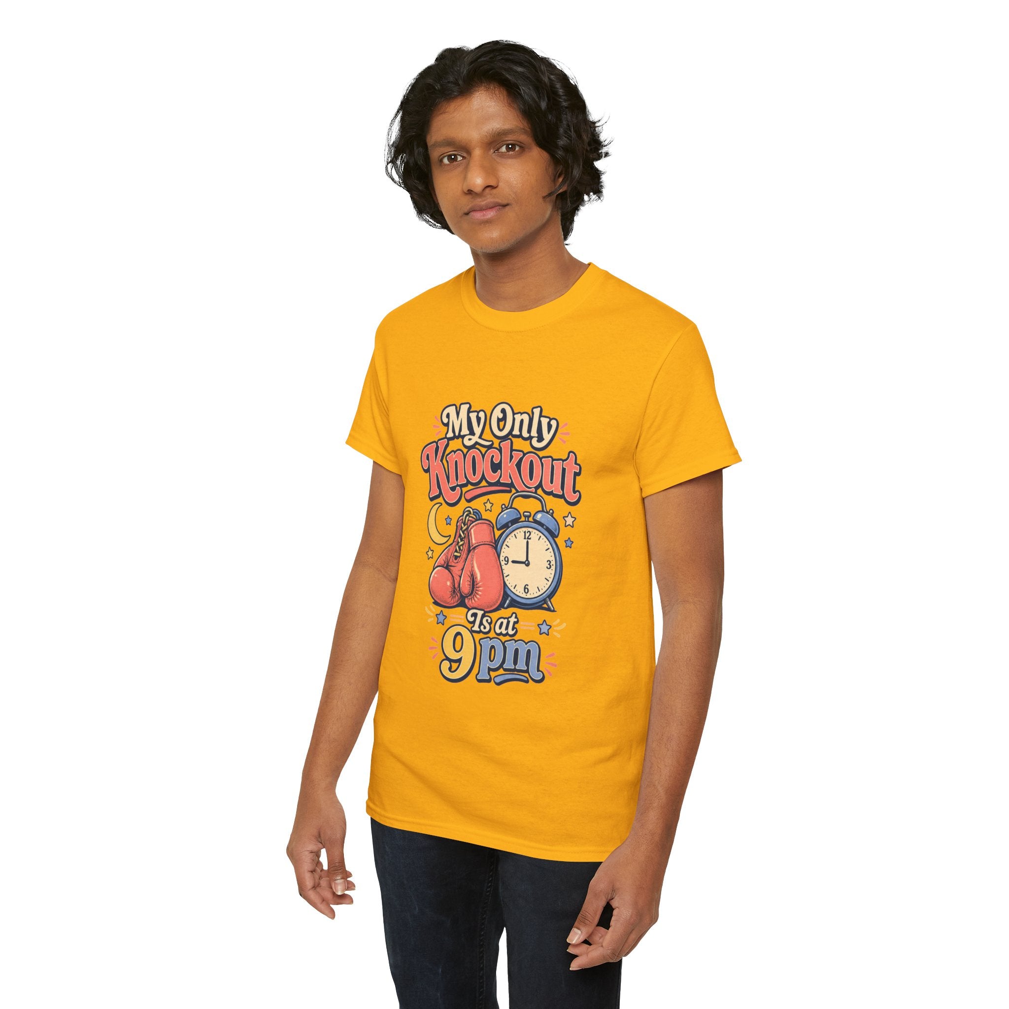 My Only Knockout Is at 9PM T-Shirt |  Funny Night Owl Boxing Graphic Tee  2607044
