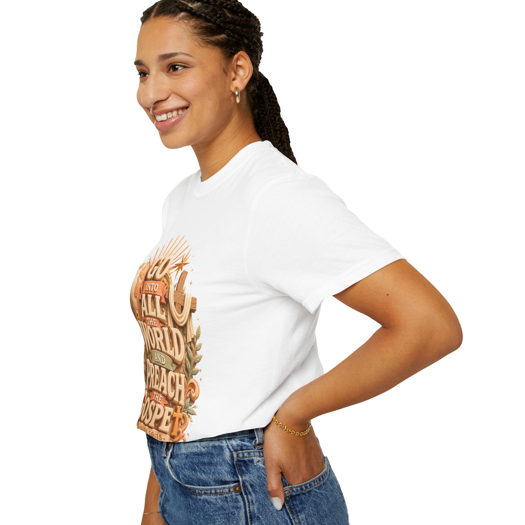 T-Shirt — "Go Into All the World and Preach the Gospel" Christian Mission Tee