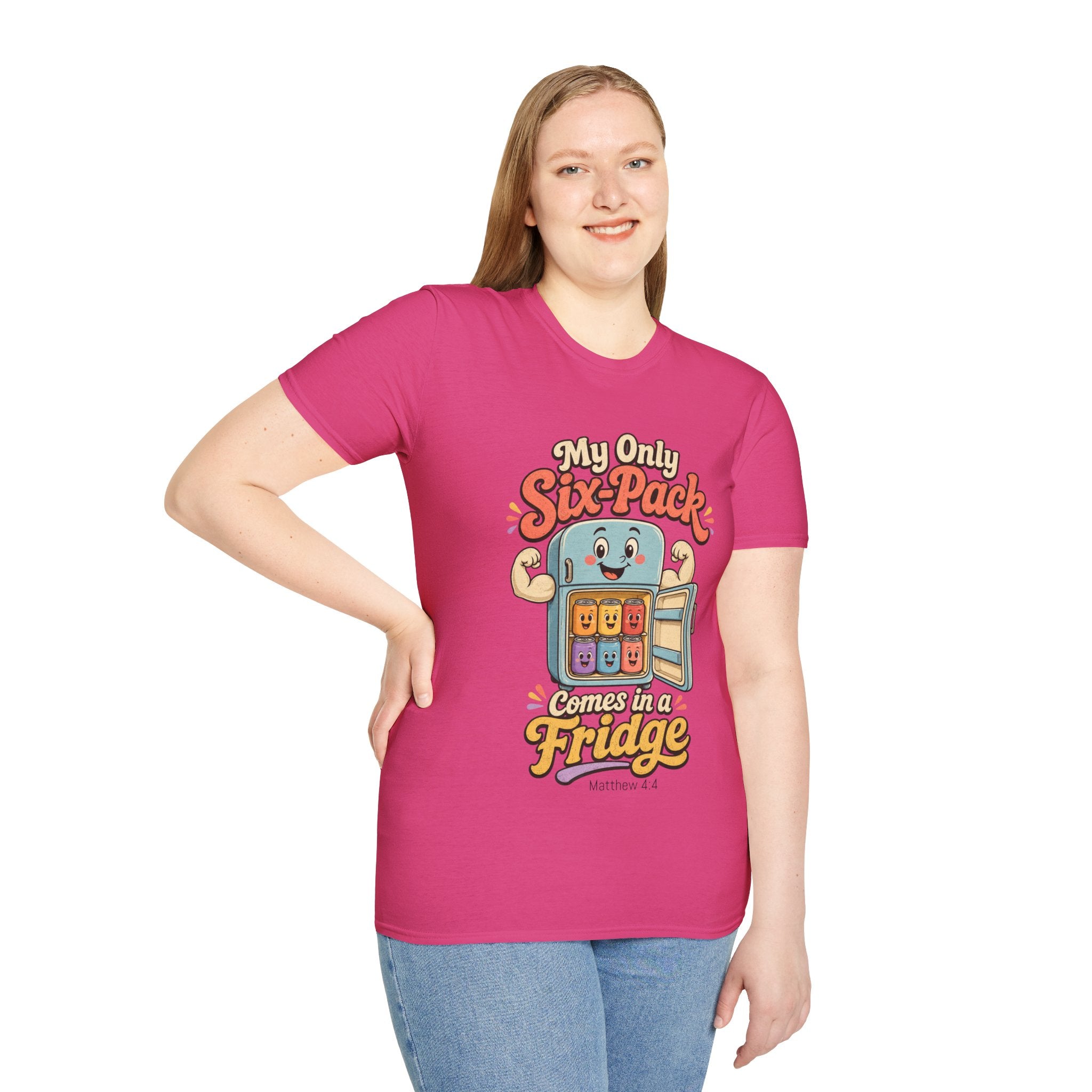 My Only Six-Pack Fridge T-Shirt | Cute Cartoon Refrigerator Design
