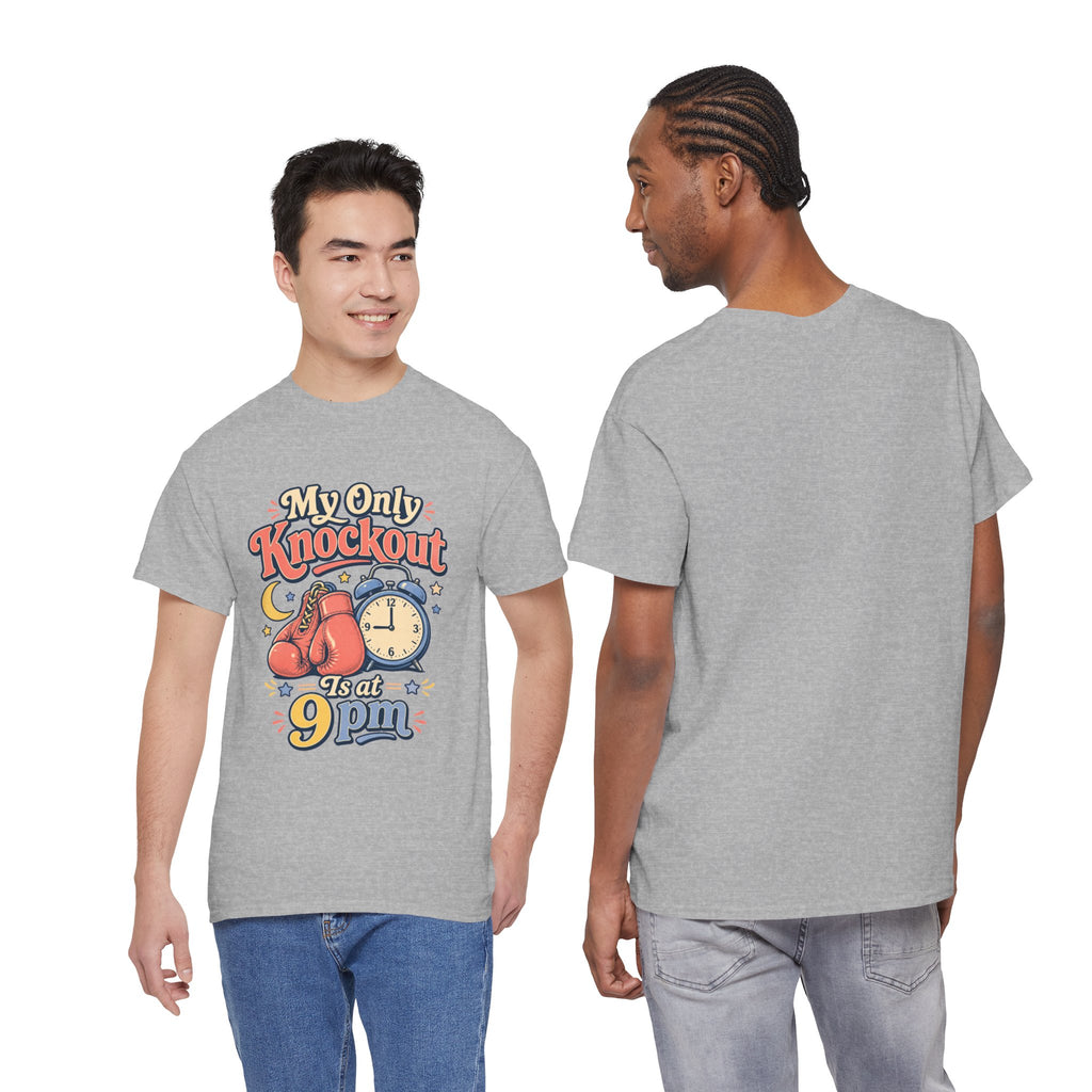 My Only Knockout Is at 9PM T-Shirt |  Funny Night Owl Boxing Graphic Tee  2607044