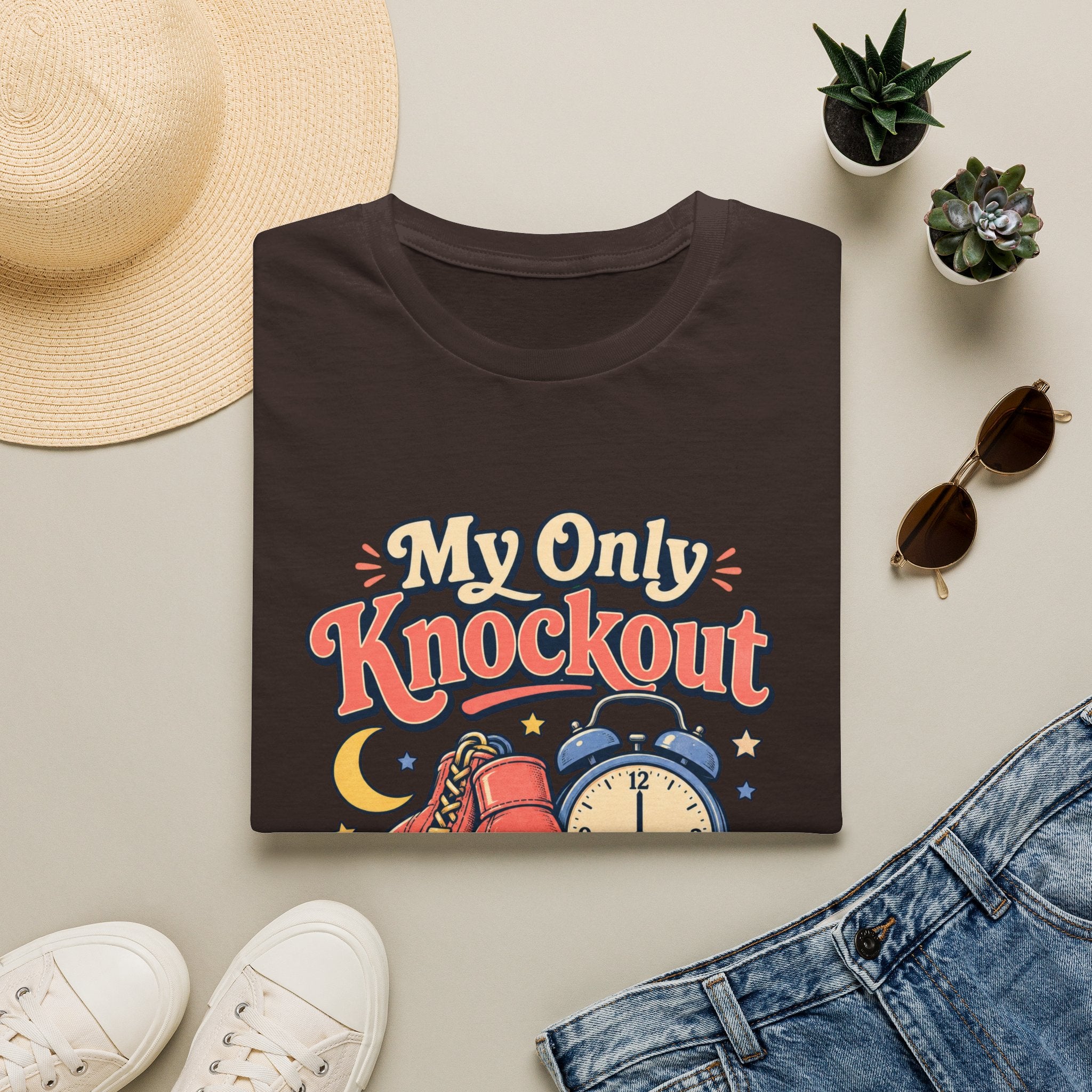 T Shirt | My Only Knockout Is at 9 PM | Retro Boxing Sleep Vibe