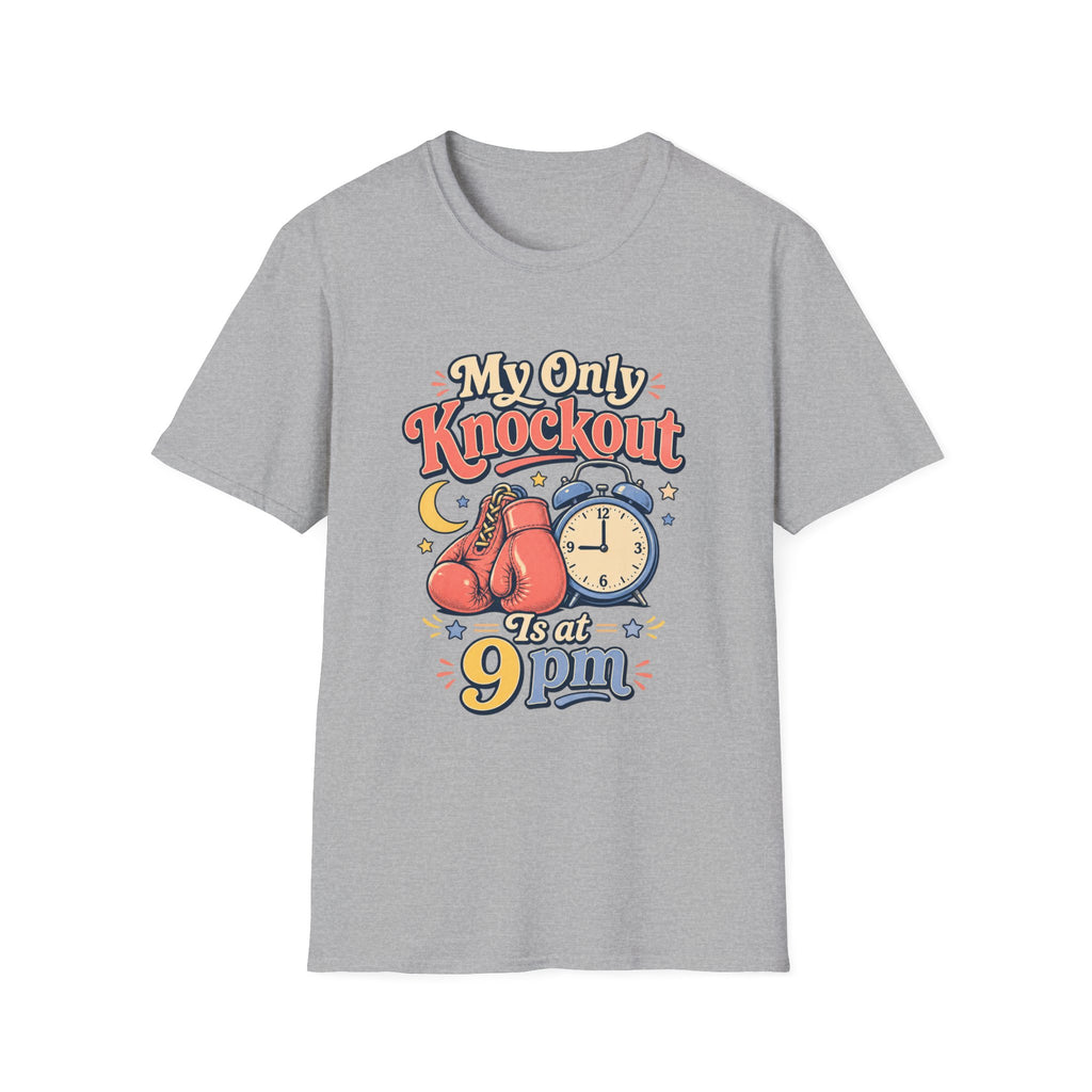 T Shirt | My Only Knockout Is at 9 PM | Retro Boxing Sleep Vibe