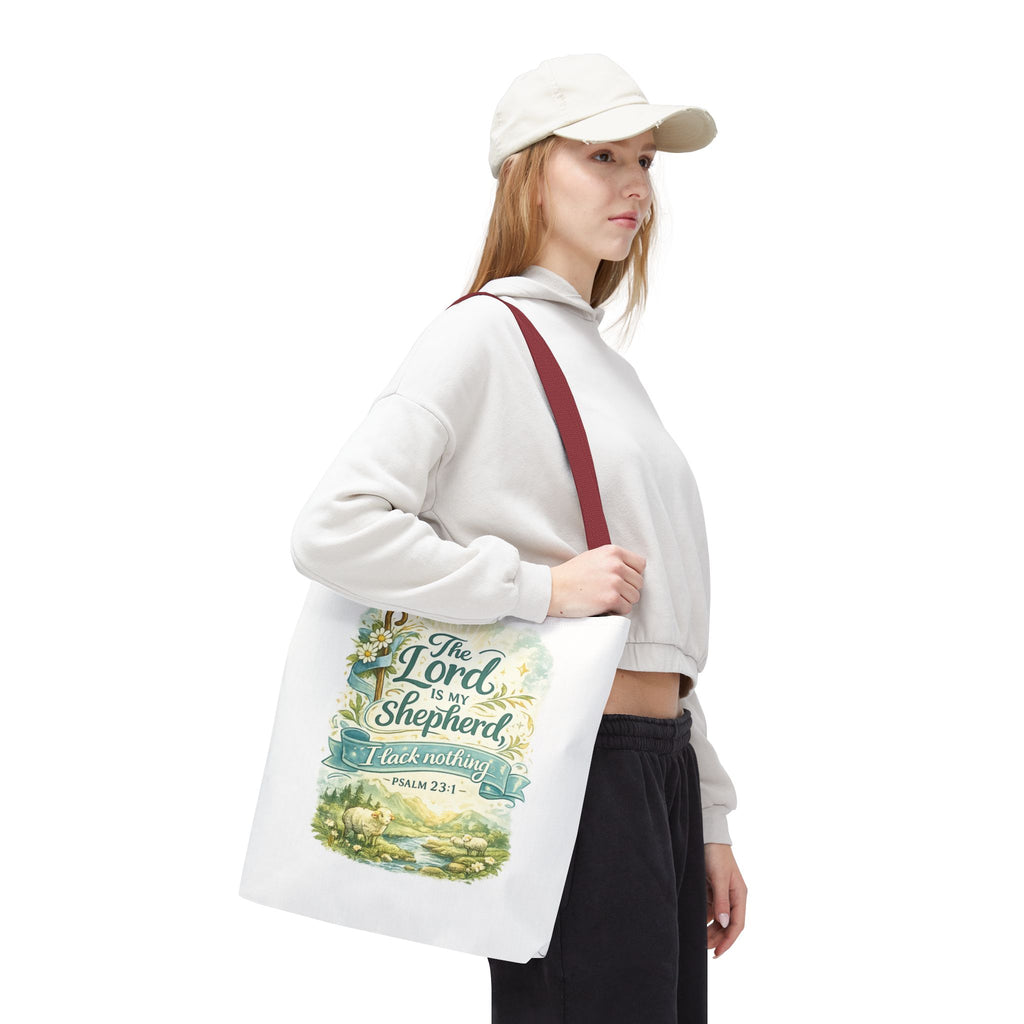 Floral Faith Tote Bag | The Lord Is My Shepherd | Psalm 23:1  4 Colors 2607043