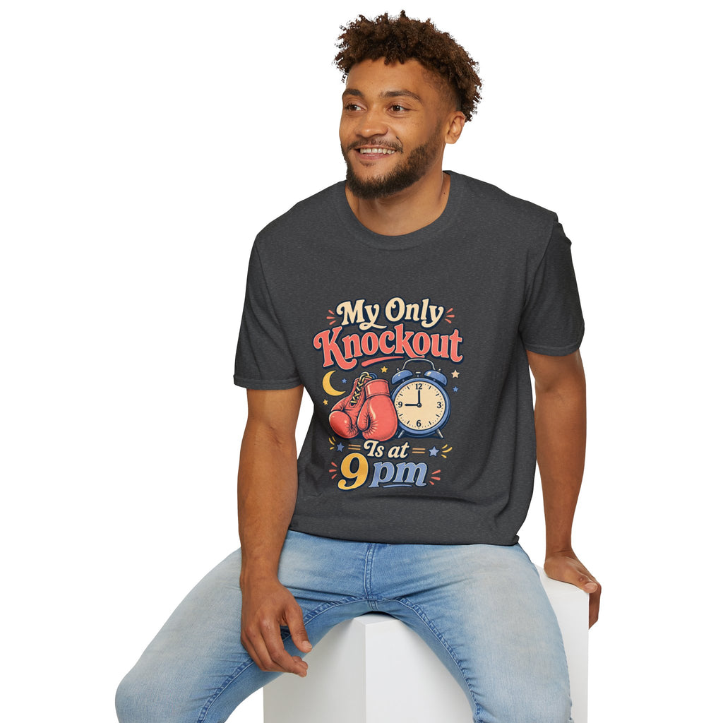 T Shirt | My Only Knockout Is at 9 PM | Retro Boxing Sleep Vibe