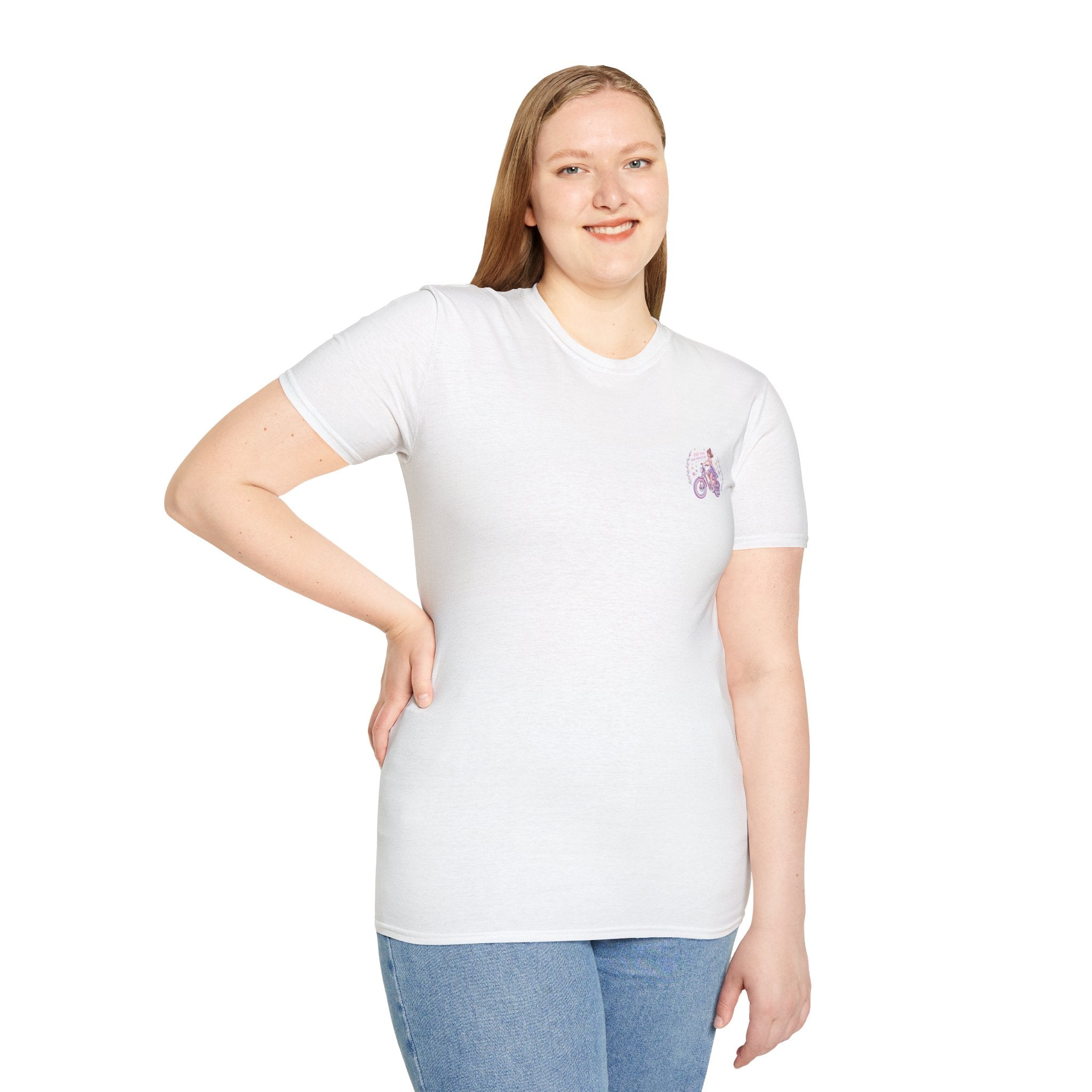 Vintage Lavender Bicycle Pocket T‑Shirt — Cute Retro Bike Graphic Tee