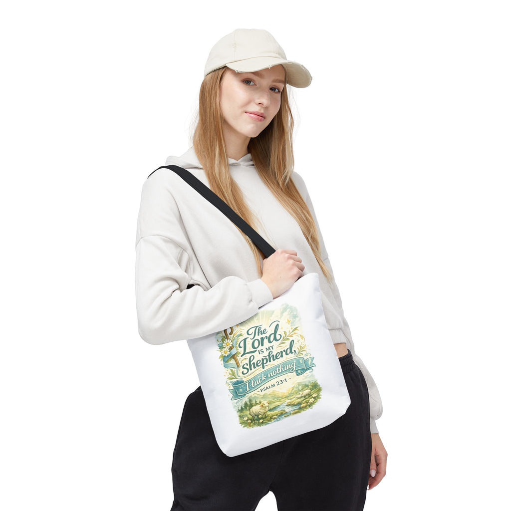 Floral Faith Tote Bag | The Lord Is My Shepherd | Psalm 23:1  4 Colors 2607043