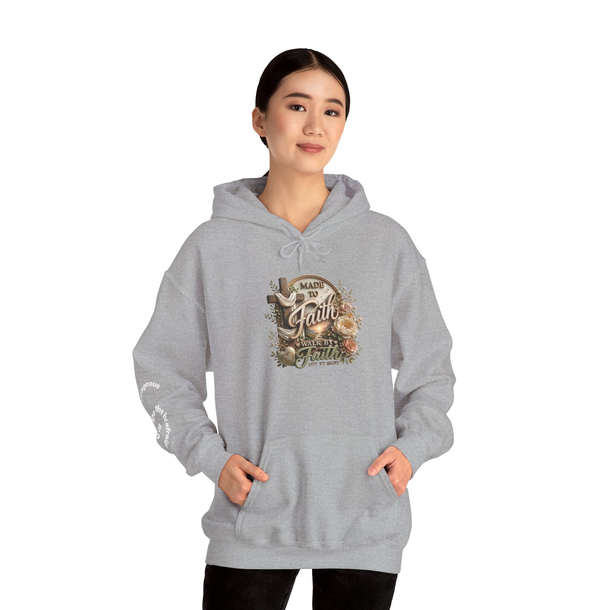 Faith Over Fear hoodie | Christian scripture floral design