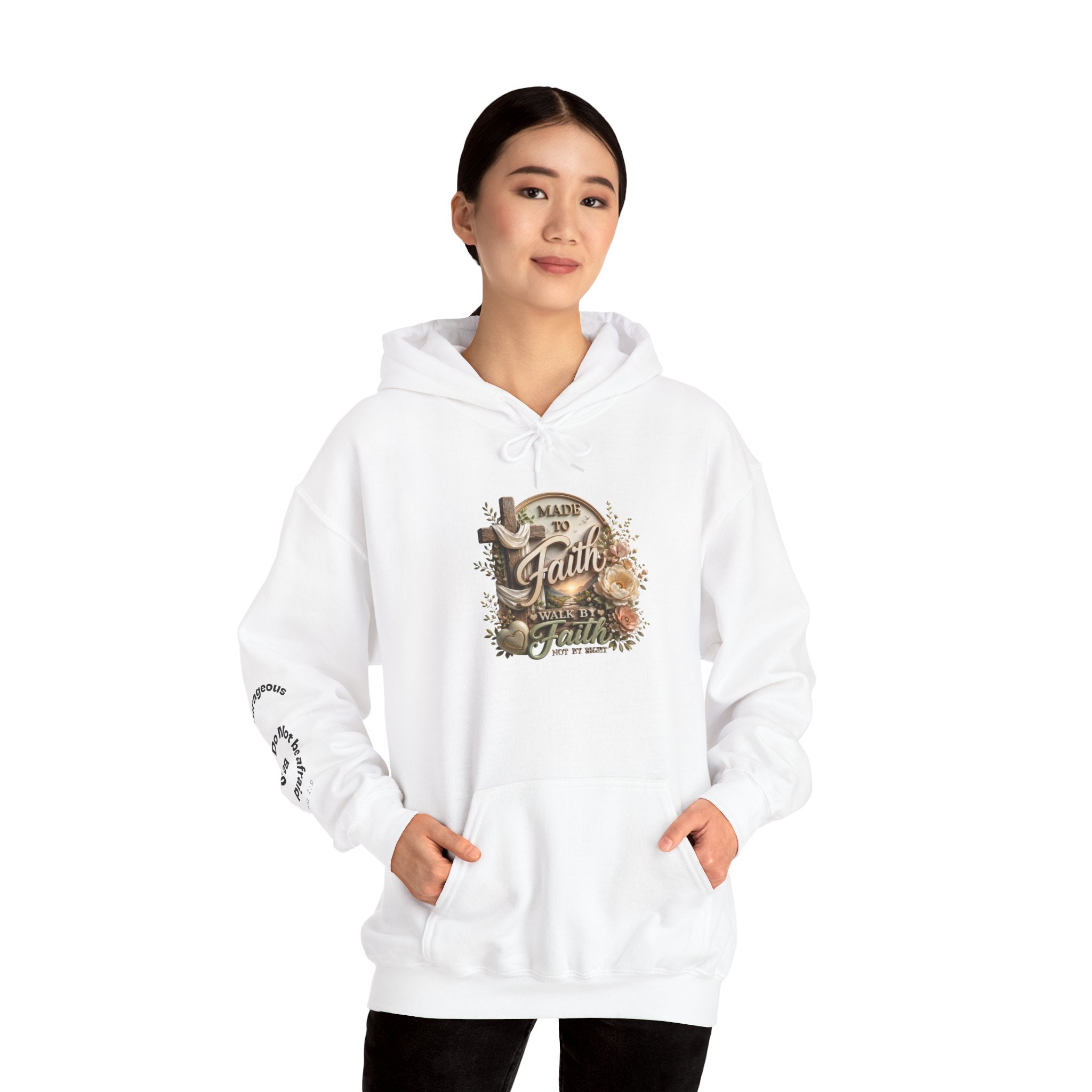 Faith Over Fear hoodie | Christian scripture floral design