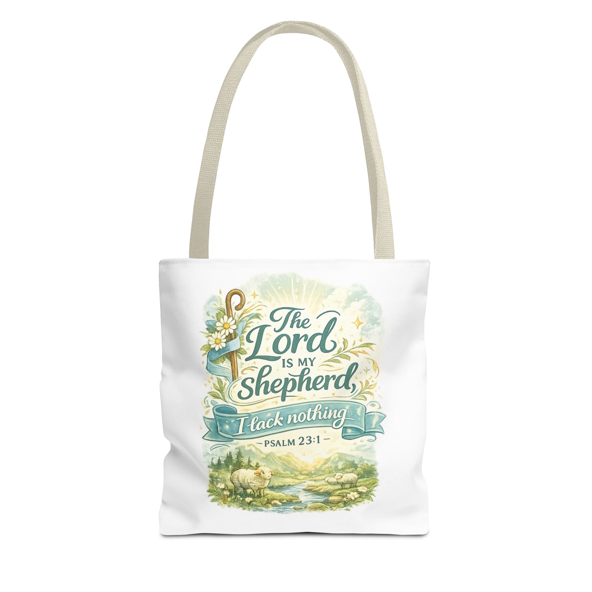 Floral Faith Tote Bag | The Lord Is My Shepherd | Psalm 23:1  4 Colors 2607043
