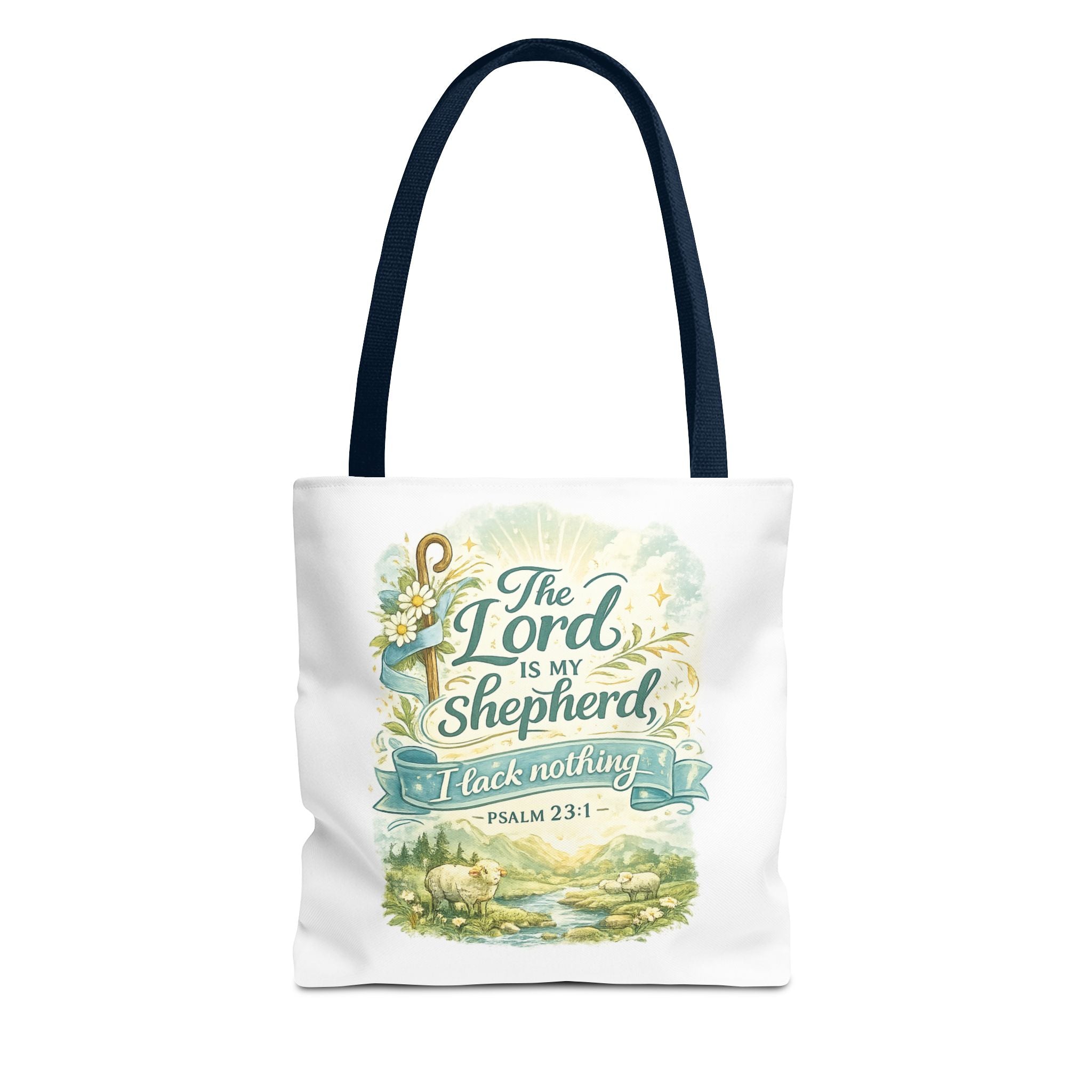 Floral Faith Tote Bag | The Lord Is My Shepherd | Psalm 23:1  4 Colors 2607043