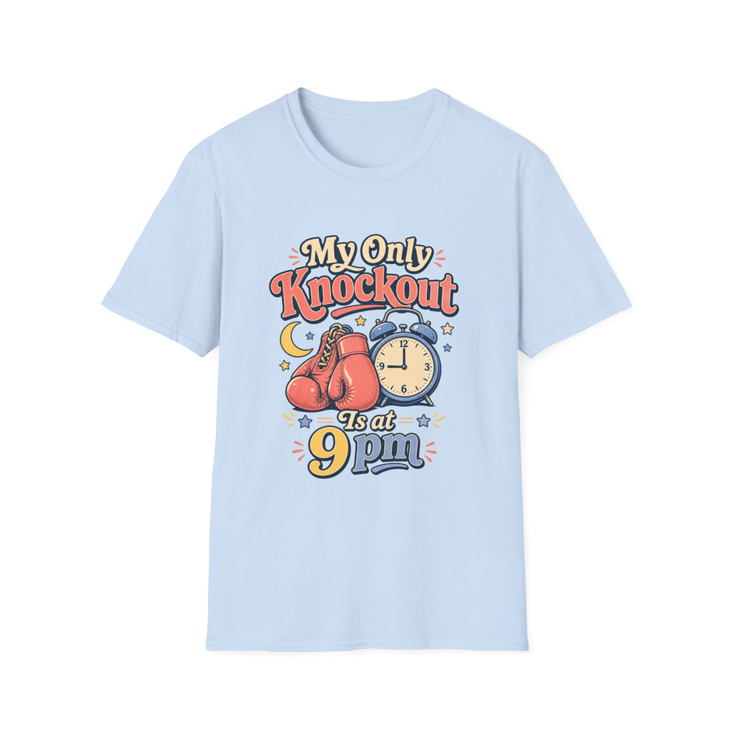 T Shirt | My Only Knockout Is at 9 PM | Retro Boxing Sleep Vibe