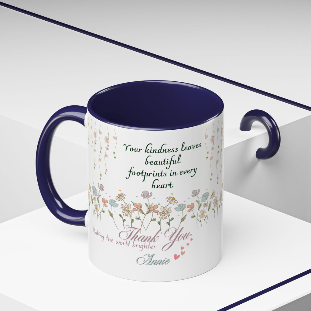 Custom Name For Thank You Coffee Mug | Personalized Grateful Floral Coffee Mug |  Gentle Remembrance 11oz | 15oz 2607033