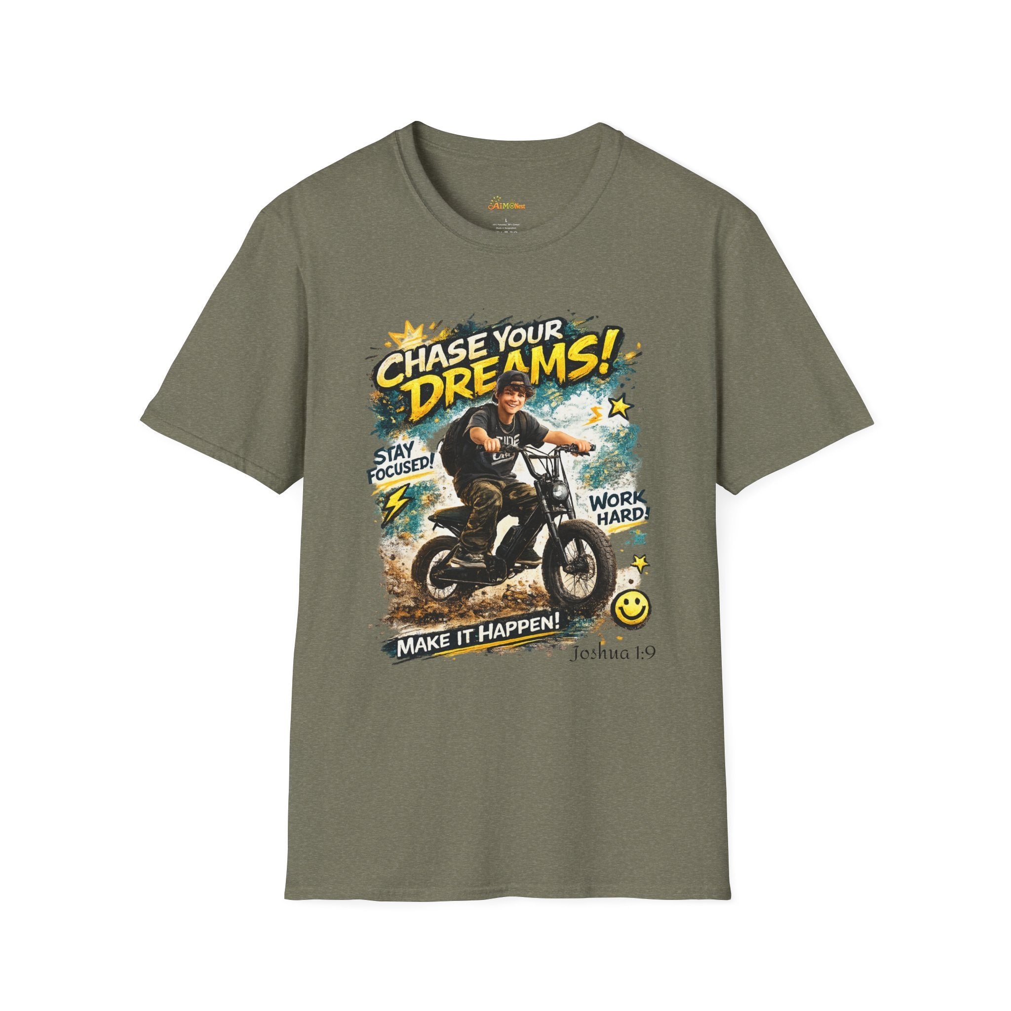 Chase Your Dreams Motorcycle Rider T-Shirt | Motivational Graphic Tee