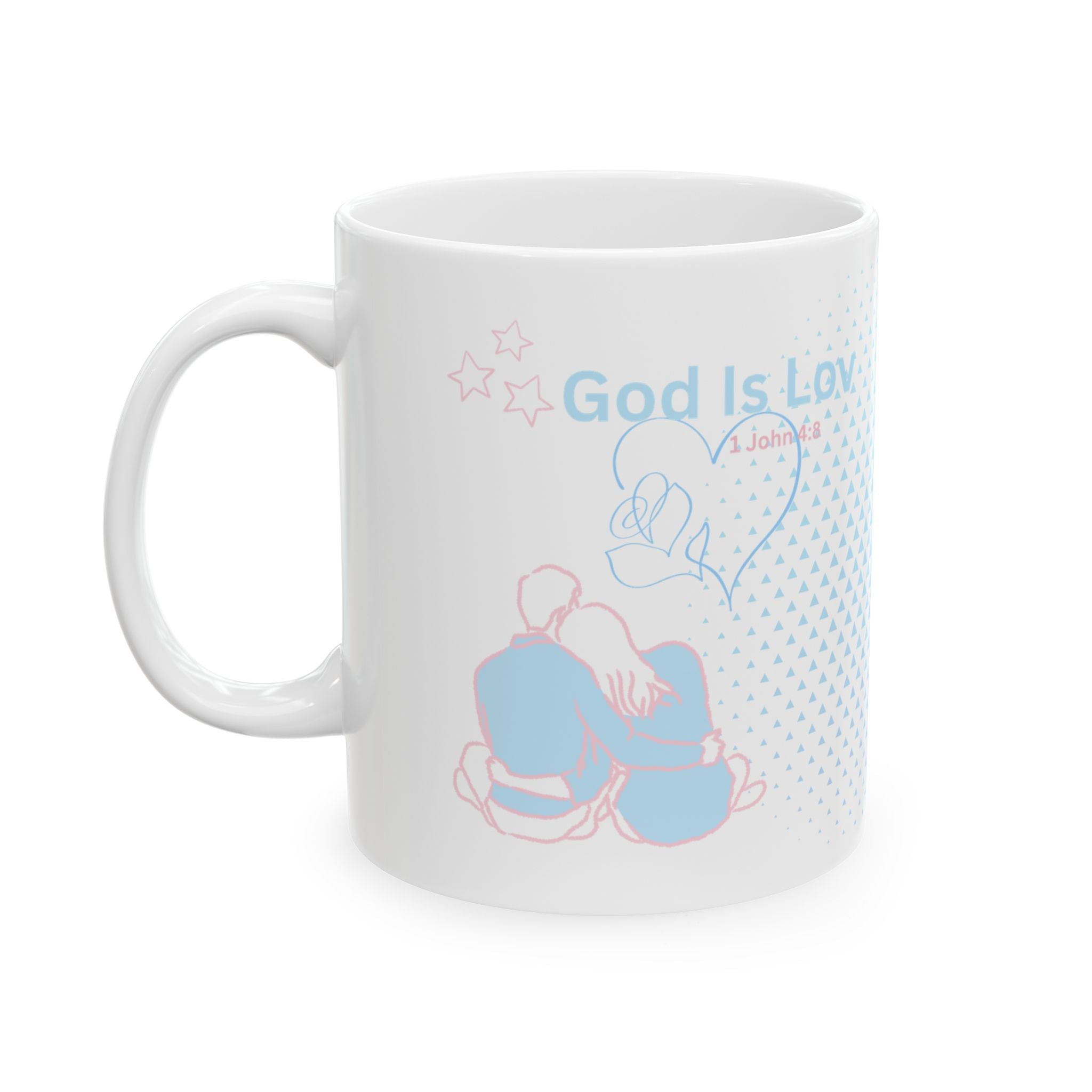 Ceramic Mug - Cute Pastel Couple Love Design (11oz, 15oz)