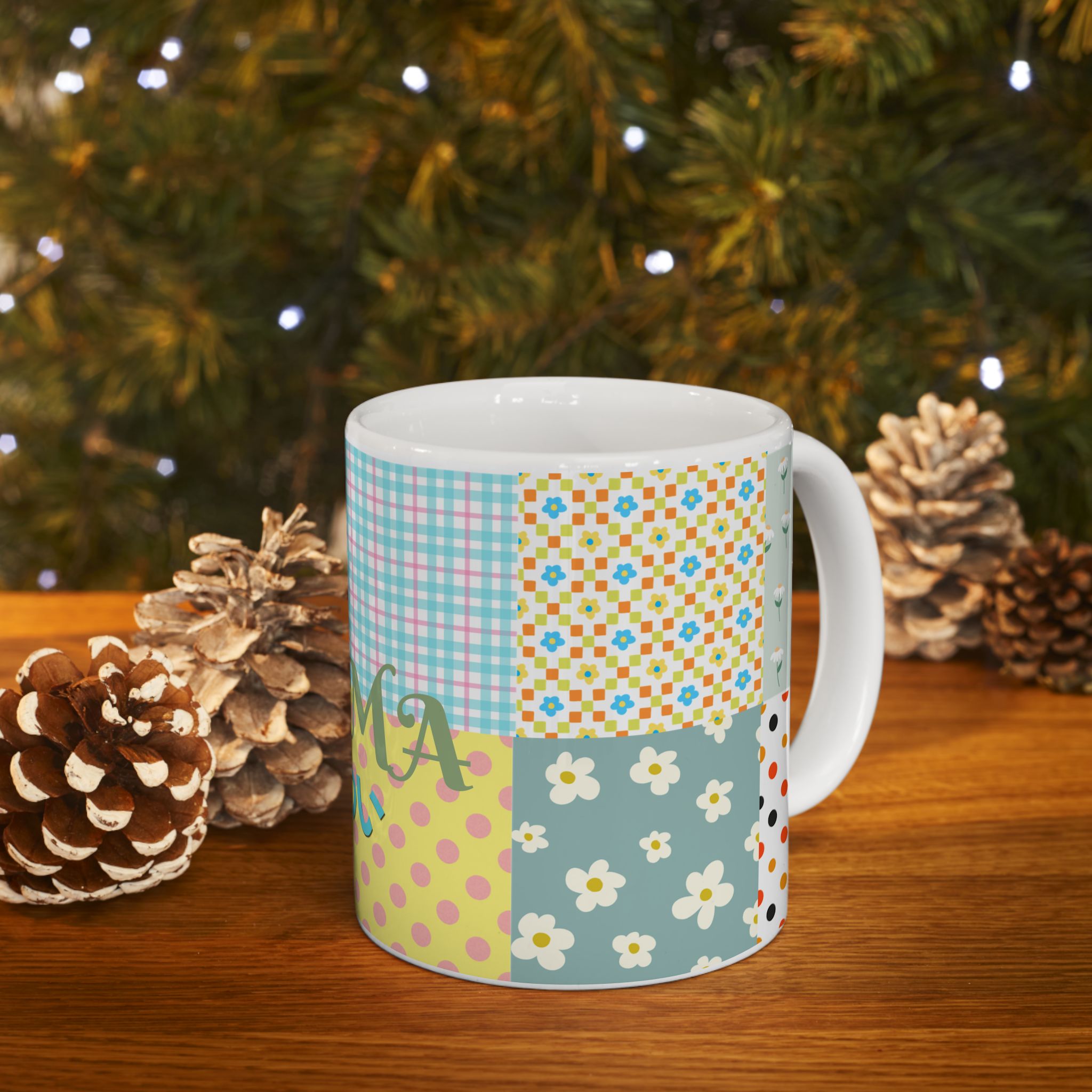 Custom Floral For Thank You Ceramic Coffee Mug   | Love Leaves Beautiful Marks | Memorial Coffee Cup (11oz, 15oz) 2607035