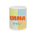 Personalized Kawaii (Cut)Patchwork Mug — Custom Name Ceramic Coffee Cup (11oz, 15oz) 2607035