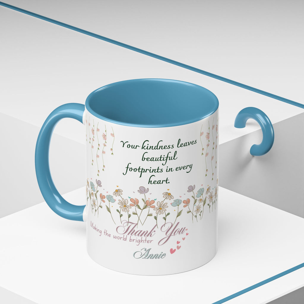 Custom Name For Thank You Coffee Mug | Personalized Grateful Floral Coffee Mug |  Gentle Remembrance 11oz | 15oz 2607033