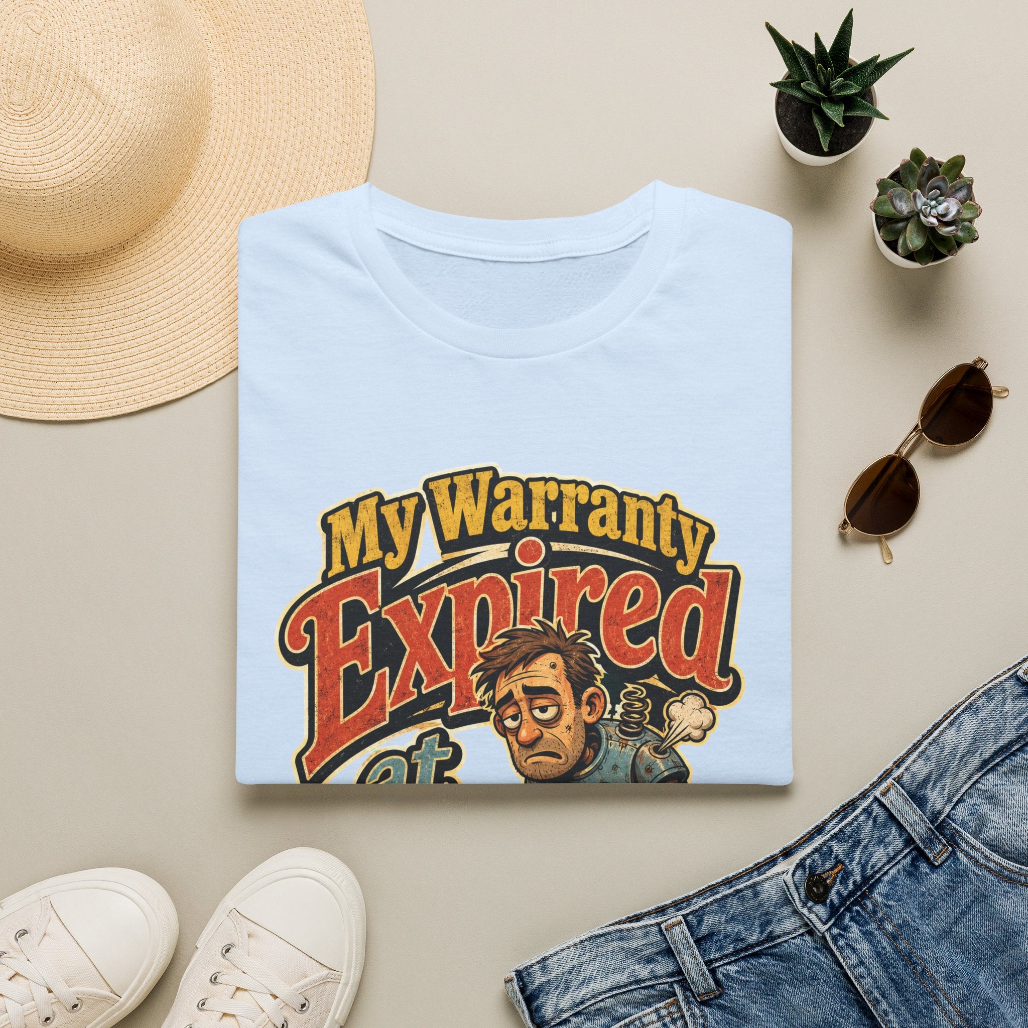 Unisex Soft stylet-Shirt — “My Warranty Expired at 25” Vintage Humorous Tee