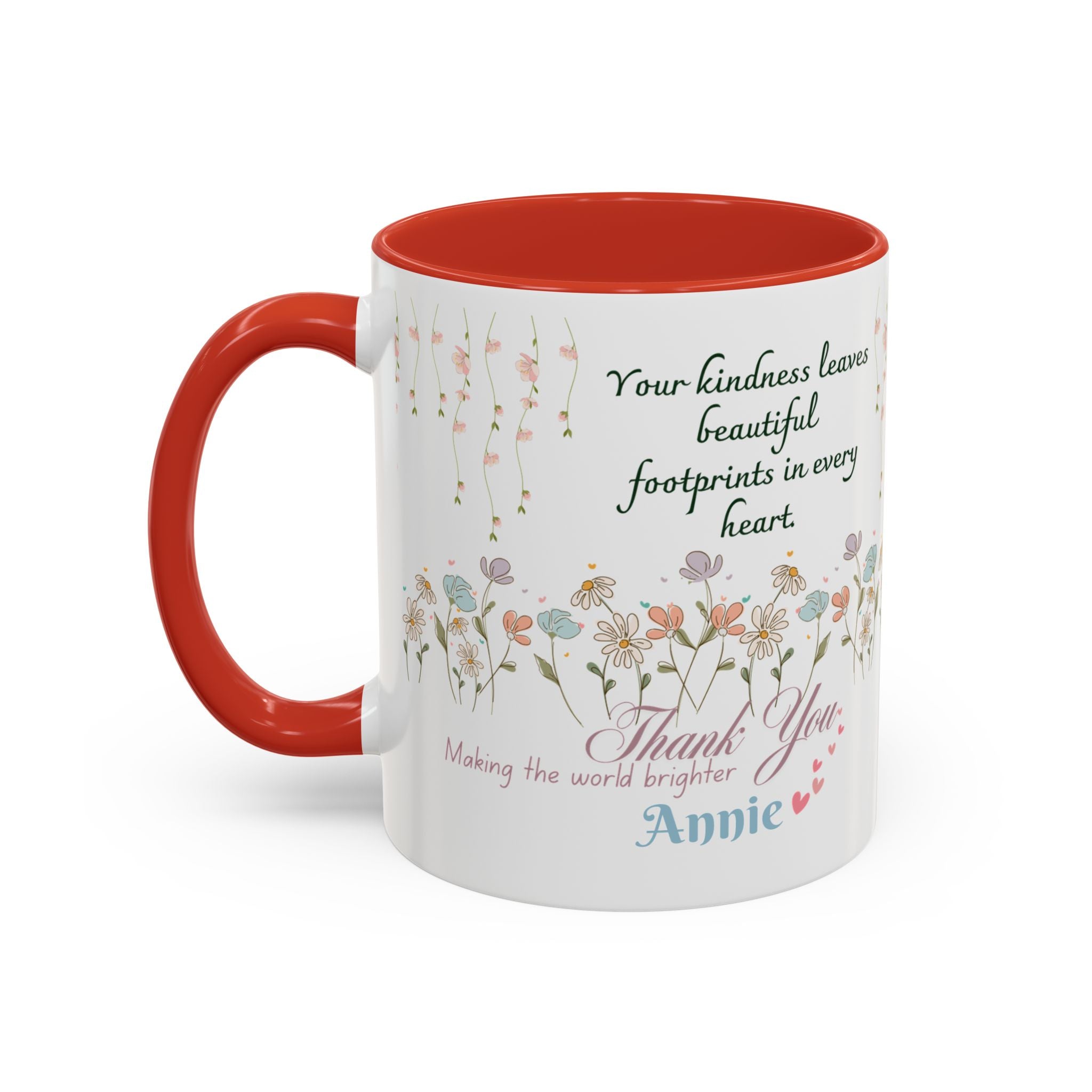 Custom Name for Thank You Coffee Mug | Personalized  Grateful Floral Grateful Coffee Mug |  Gentle Remembrance 11oz | 15oz 2607033