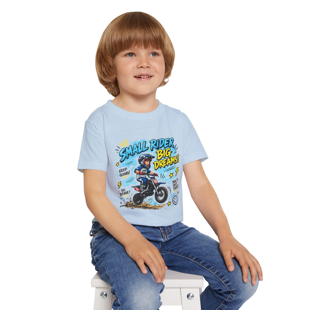 Toddler T-Shirt | Small Rider Big Dreams | Motorcycle Graphic Tee for Kids 2607041