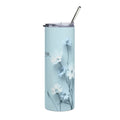 Christian Floral 20oz Stainless Tumbler | Believeth On Me Shall Never Thirst (John 6:35) - Blue 2607049