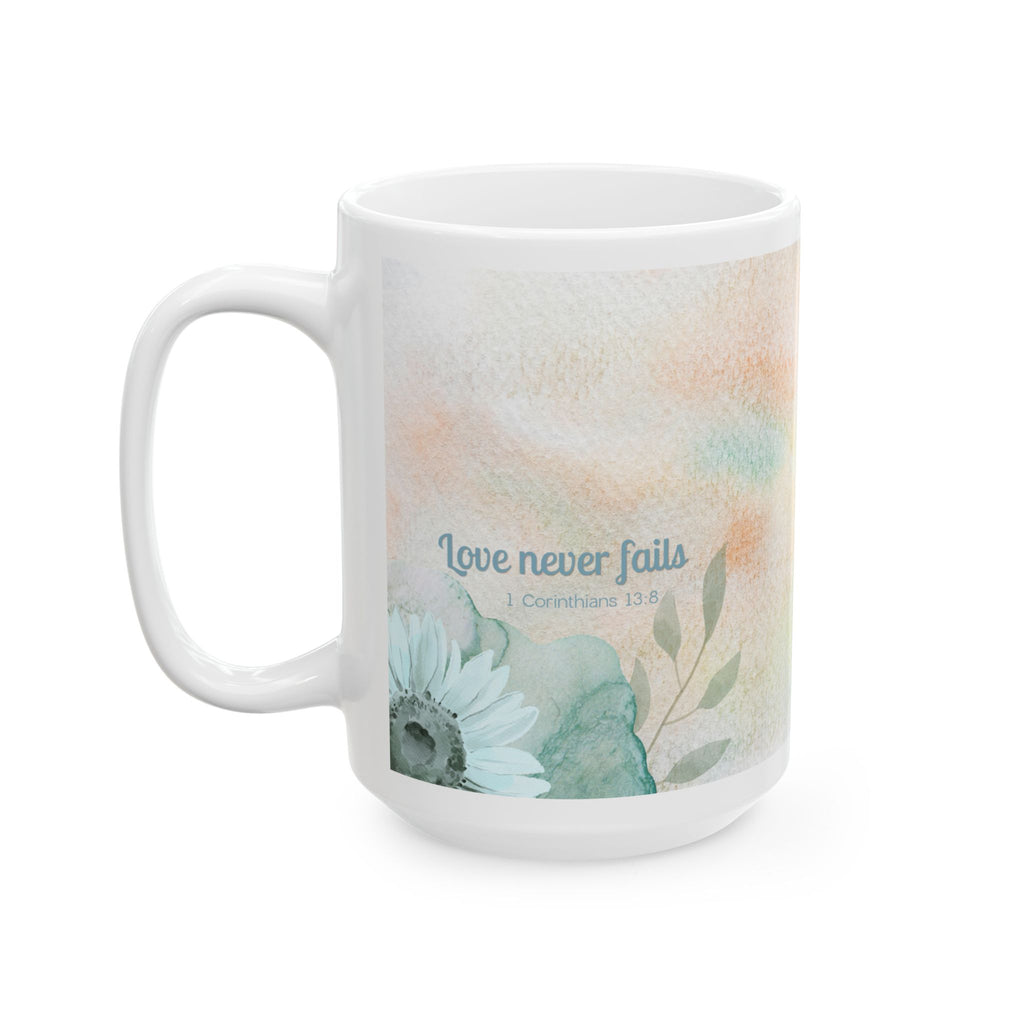 Custom Name with Gratitude Floral Ceramic Coffee Mug | Personalized for Thank You Coffee Mug (11oz, 15oz) 2607034