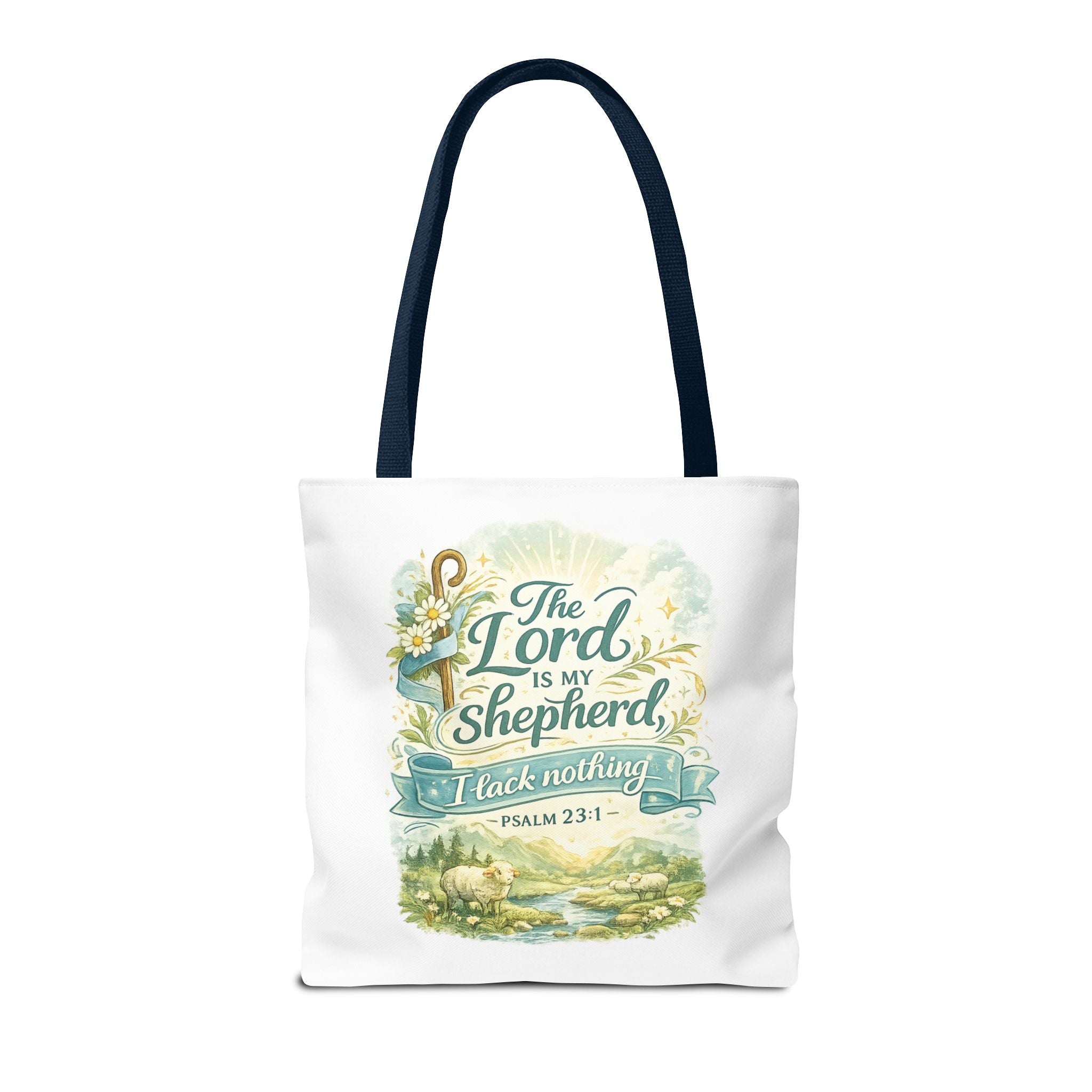 Floral Faith Tote Bag | The Lord Is My Shepherd | Psalm 23:1  4 Colors 2607043