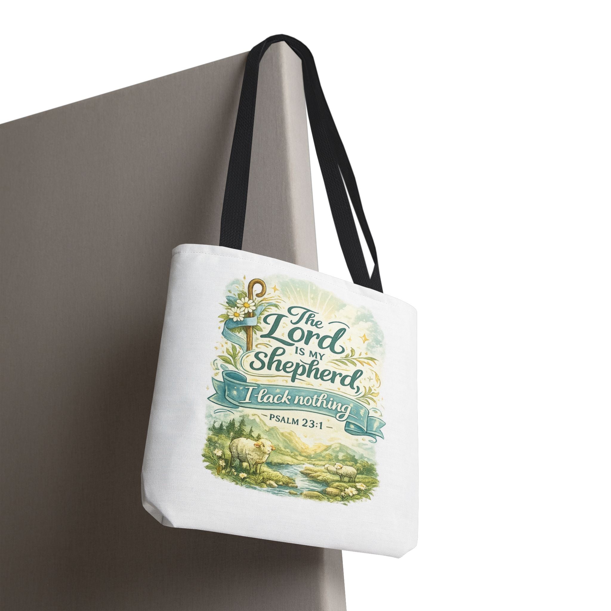 Floral Faith Tote Bag | The Lord Is My Shepherd | Psalm 23:1  4 Colors 2607043