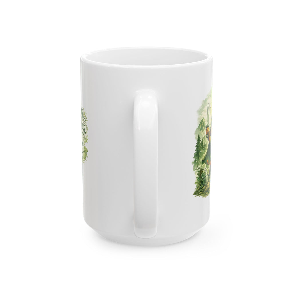 Be Strong and Courageous Lion | Christian Faith Warrior Design | Courage & Strength Bible Inspired Artwork | Mug — Nature  Illustration (11oz, 15oz)