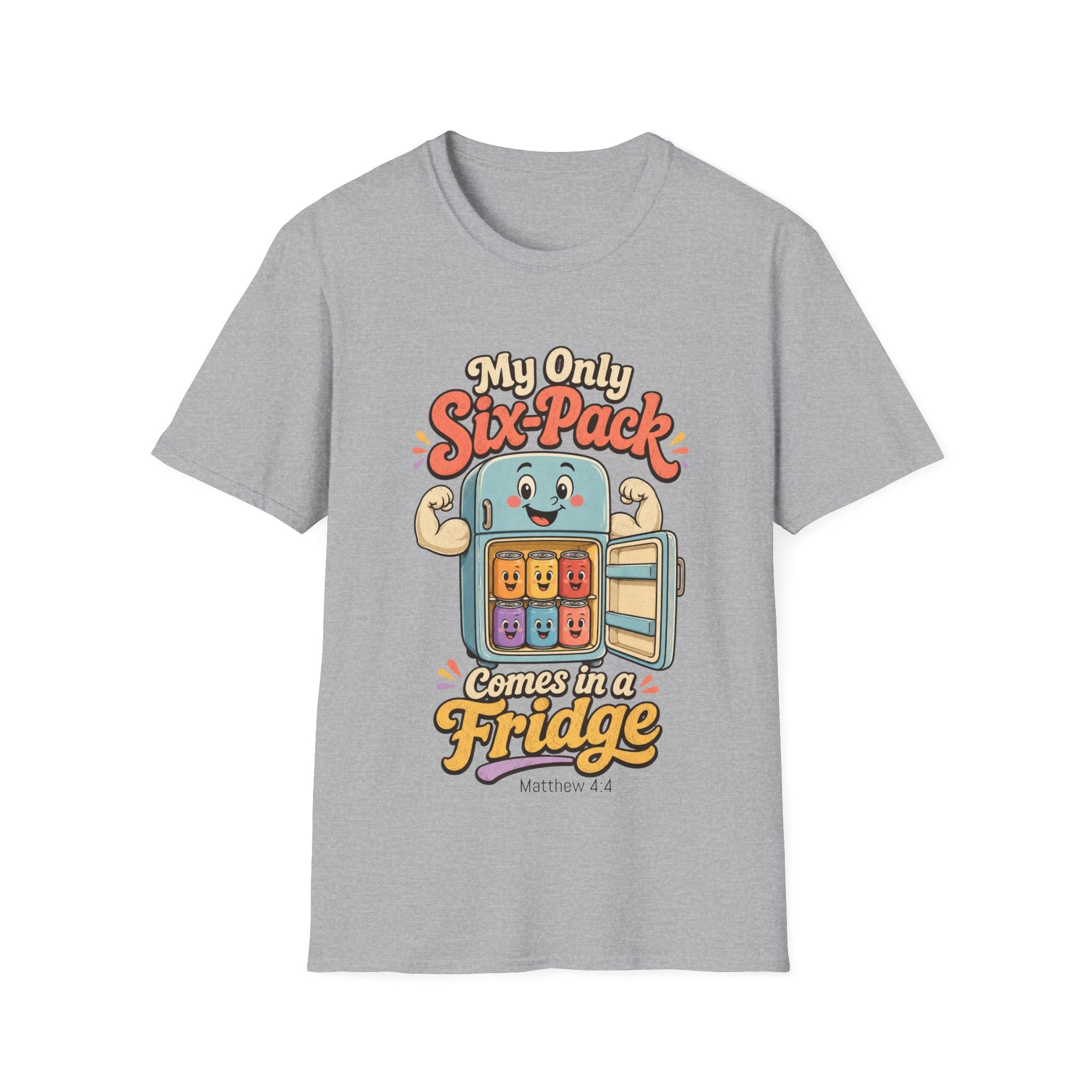 My Only Six-Pack Fridge T-Shirt | Cute Cartoon Refrigerator Design 2607018