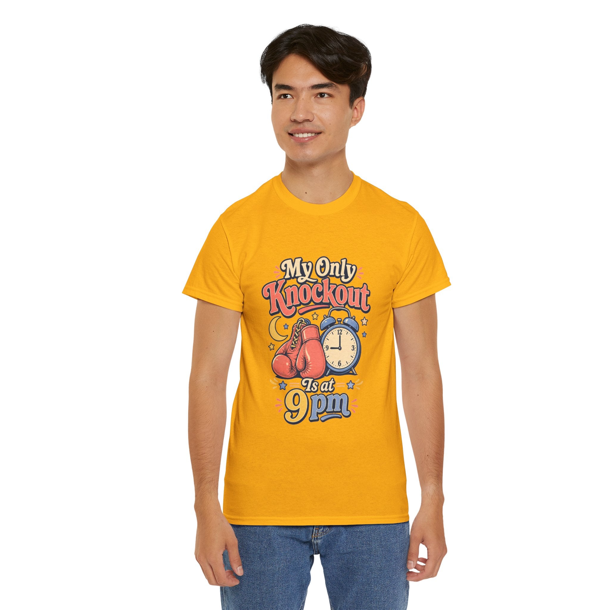 My Only Knockout Is at 9PM T-Shirt |  Funny Night Owl Boxing Graphic Tee  2607044