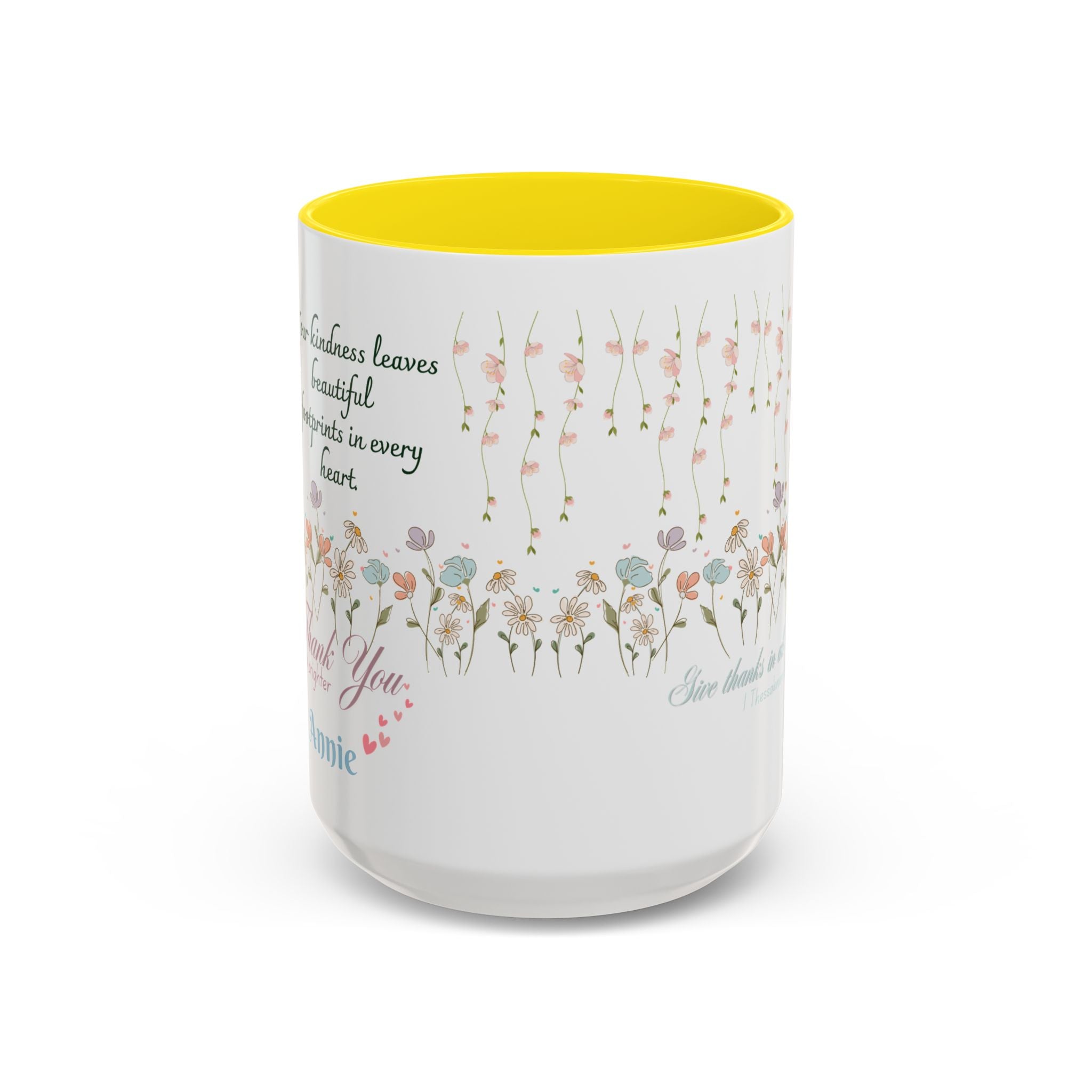 Custom Name for Thank You Coffee Mug | Personalized  Grateful Floral Grateful Coffee Mug |  Gentle Remembrance 11oz | 15oz 2607033
