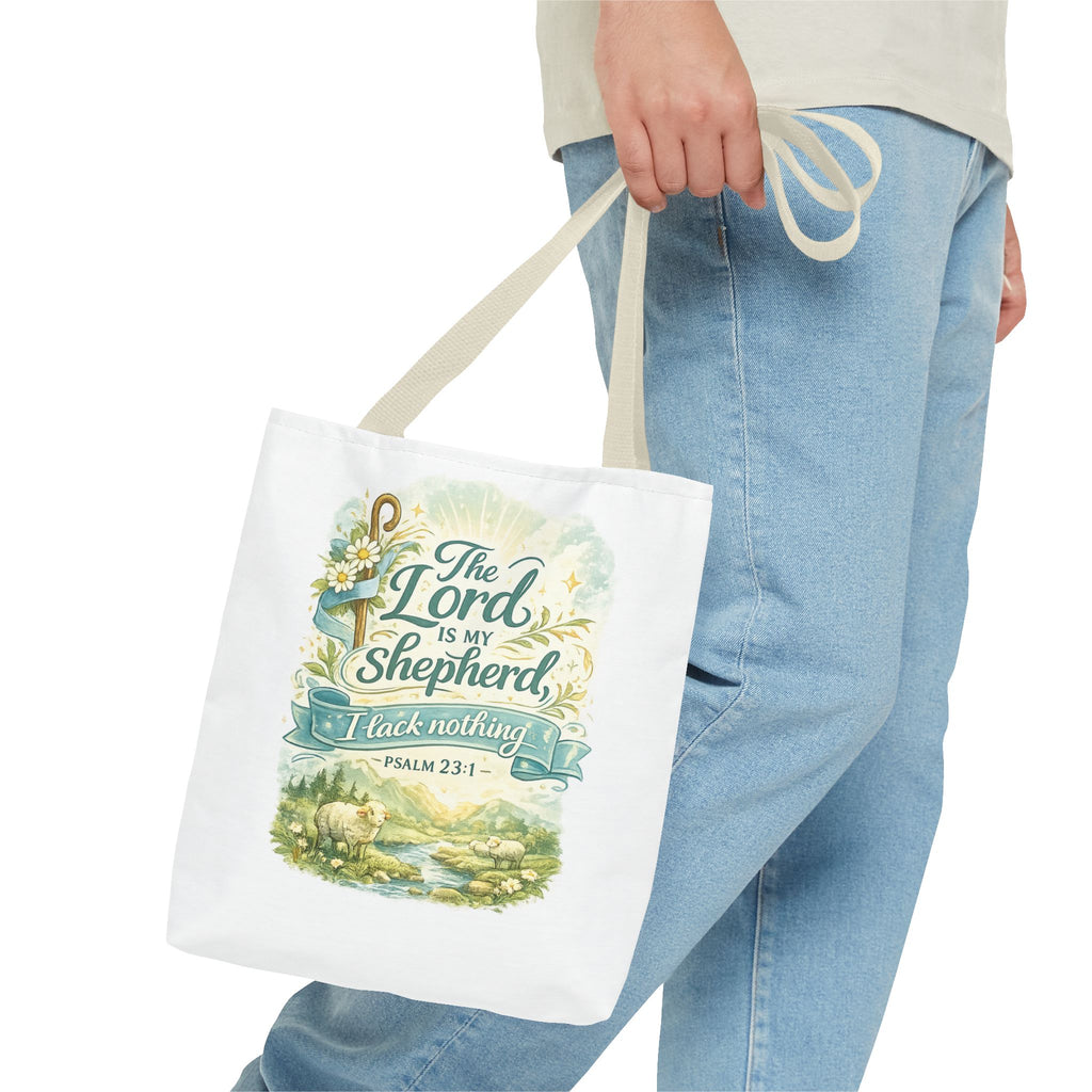 Floral Faith Tote Bag | The Lord Is My Shepherd | Psalm 23:1  4 Colors 2607043