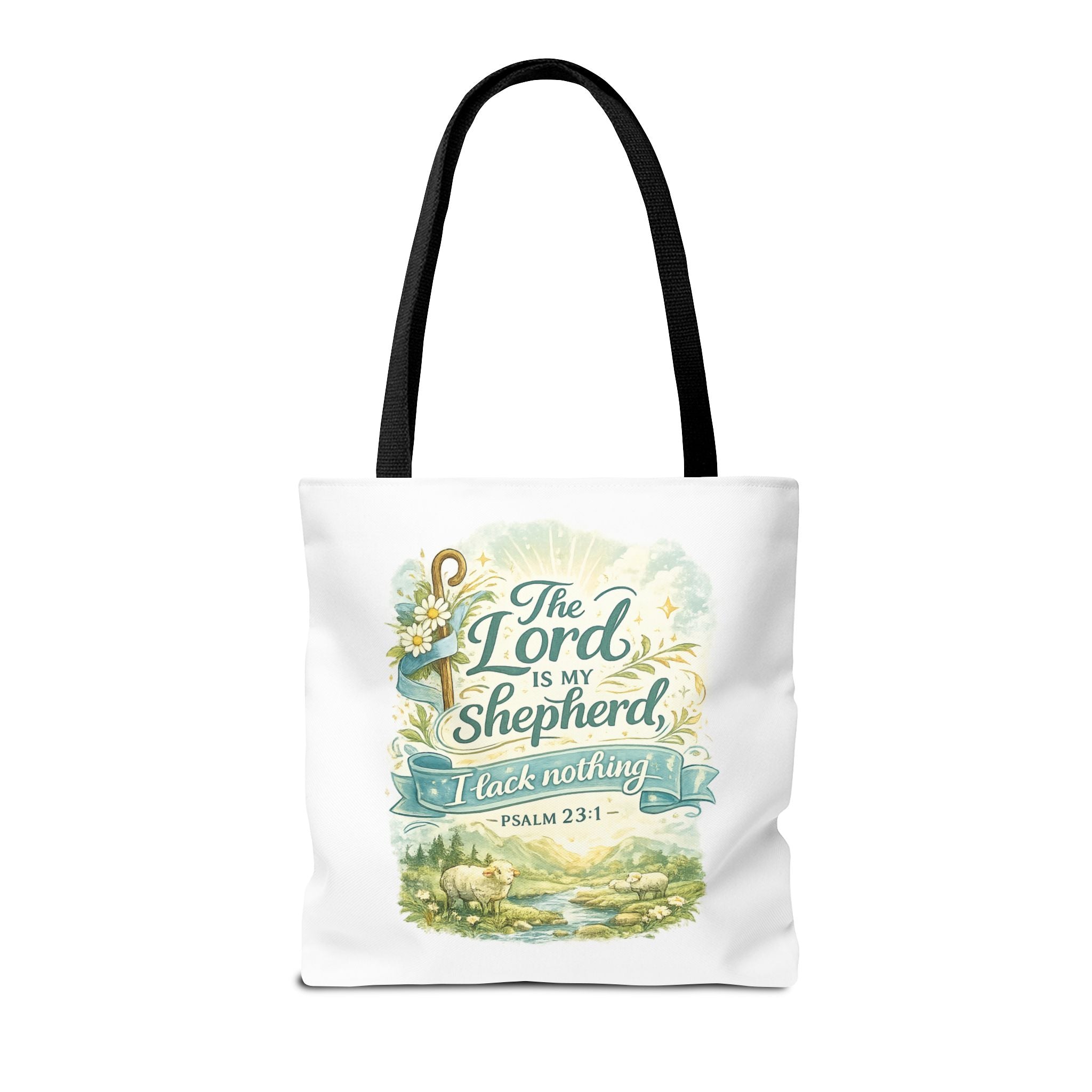 Floral Faith Tote Bag | The Lord Is My Shepherd | Psalm 23:1  4 Colors 2607043
