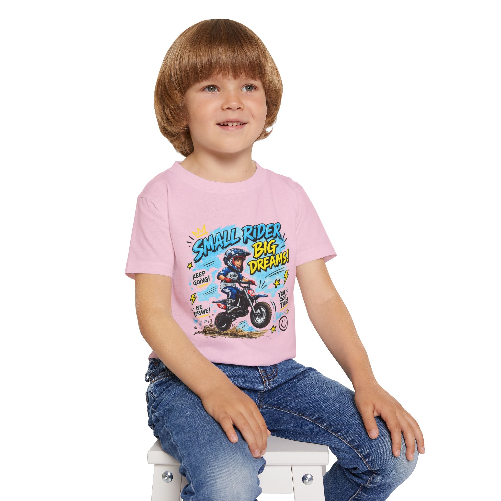 Toddler T-Shirt | Small Rider Big Dreams | Motorcycle Graphic Tee for Kids 2607041