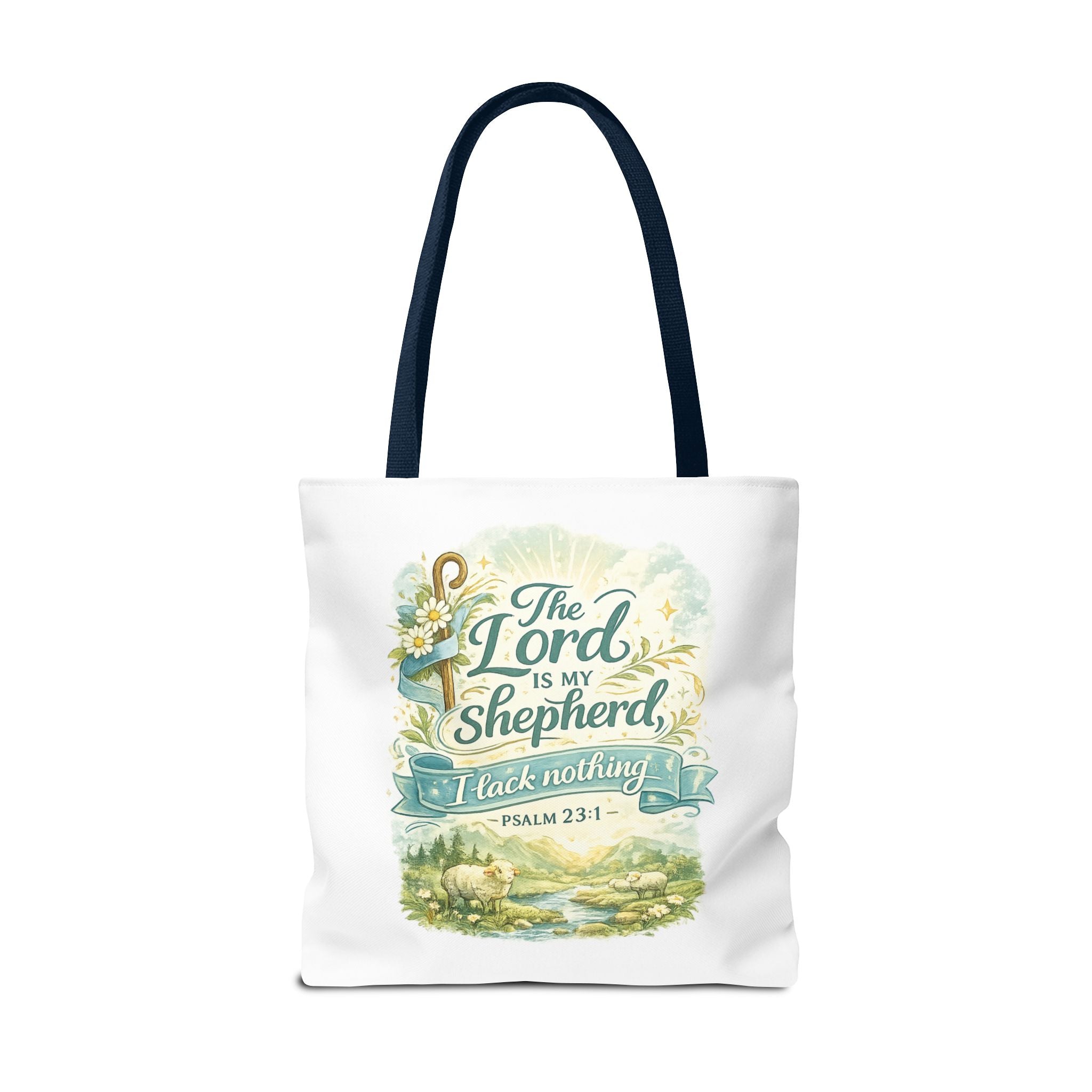 Floral Faith Tote Bag | The Lord Is My Shepherd | Psalm 23:1  4 Colors 2607043