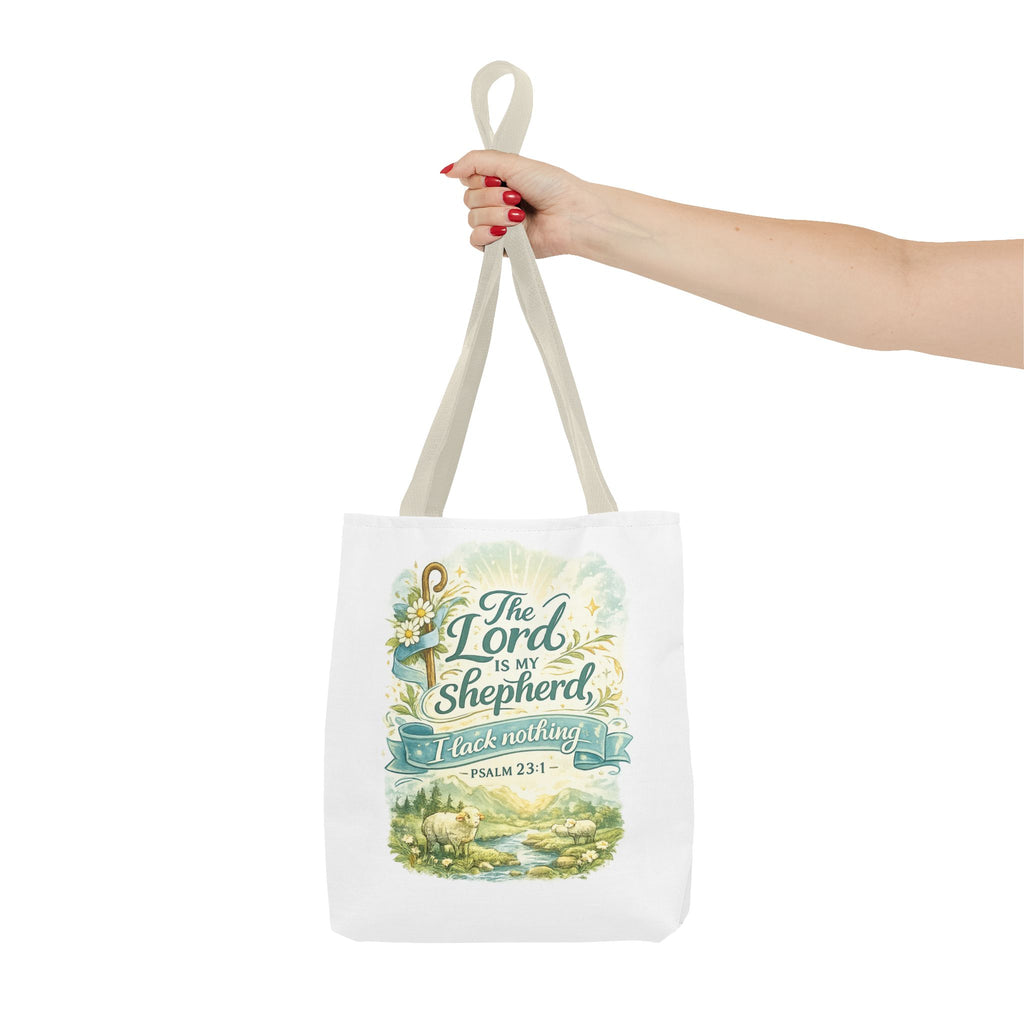 Floral Faith Tote Bag | The Lord Is My Shepherd | Psalm 23:1  4 Colors 2607043