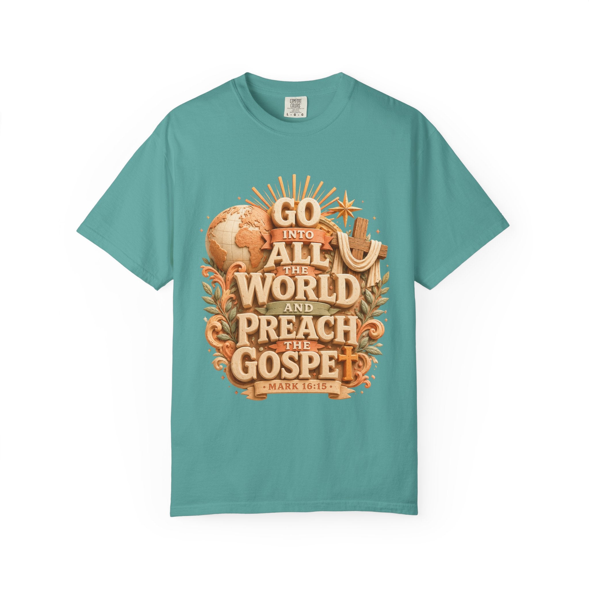 T-Shirt — "Go Into All the World and Preach the Gospel" Christian Mission Tee